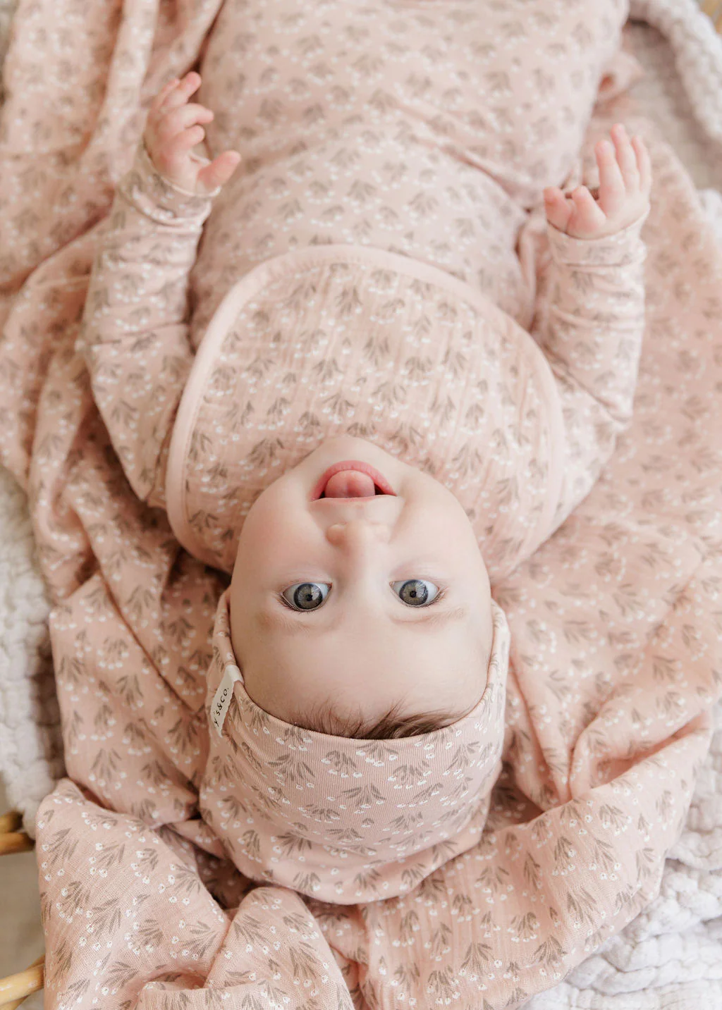 French Terry Blooms Collection - Two Pack Muslin Swaddle - Image 4