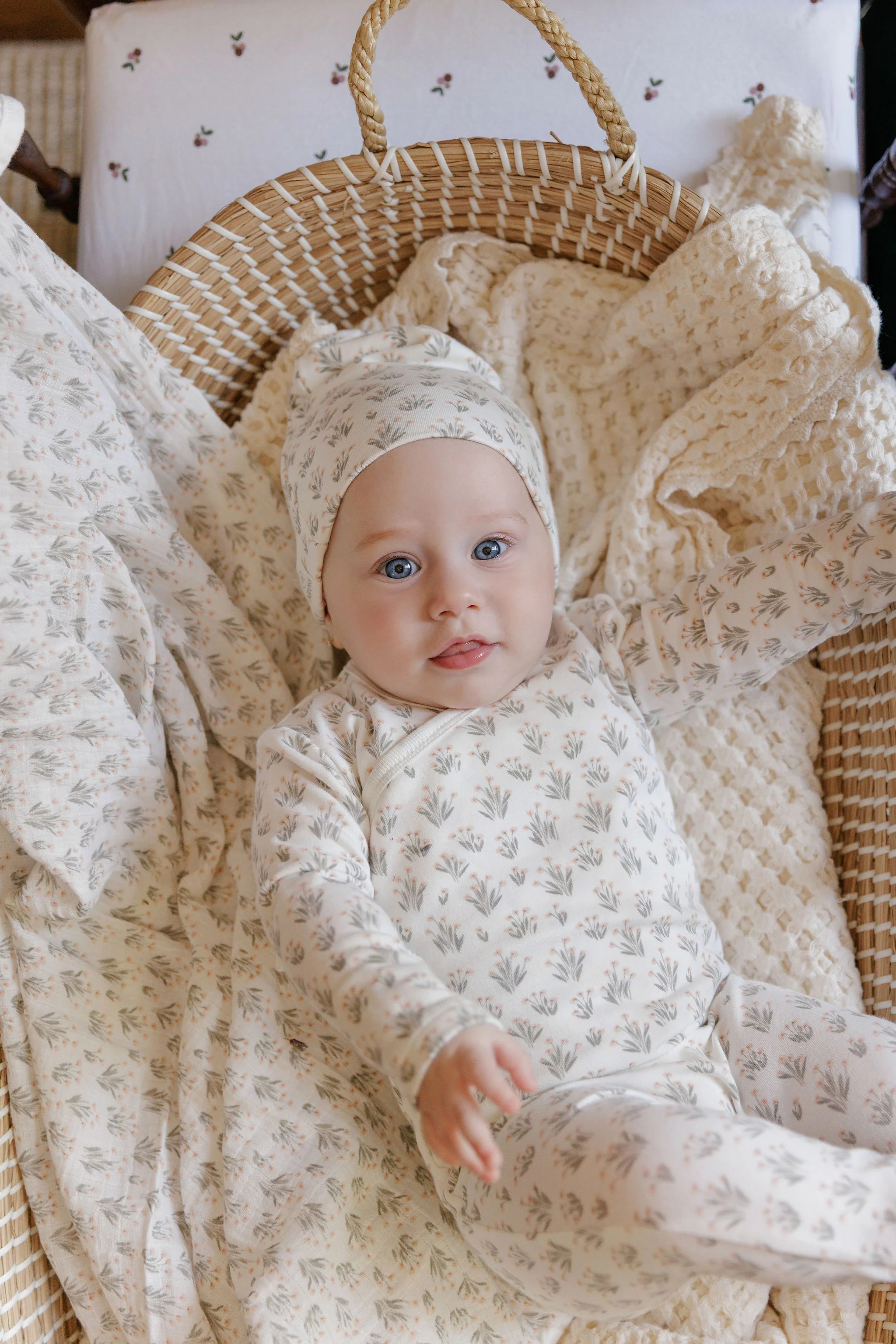 French Terry Blooms Collection - Two Pack Muslin Swaddle - Image 3