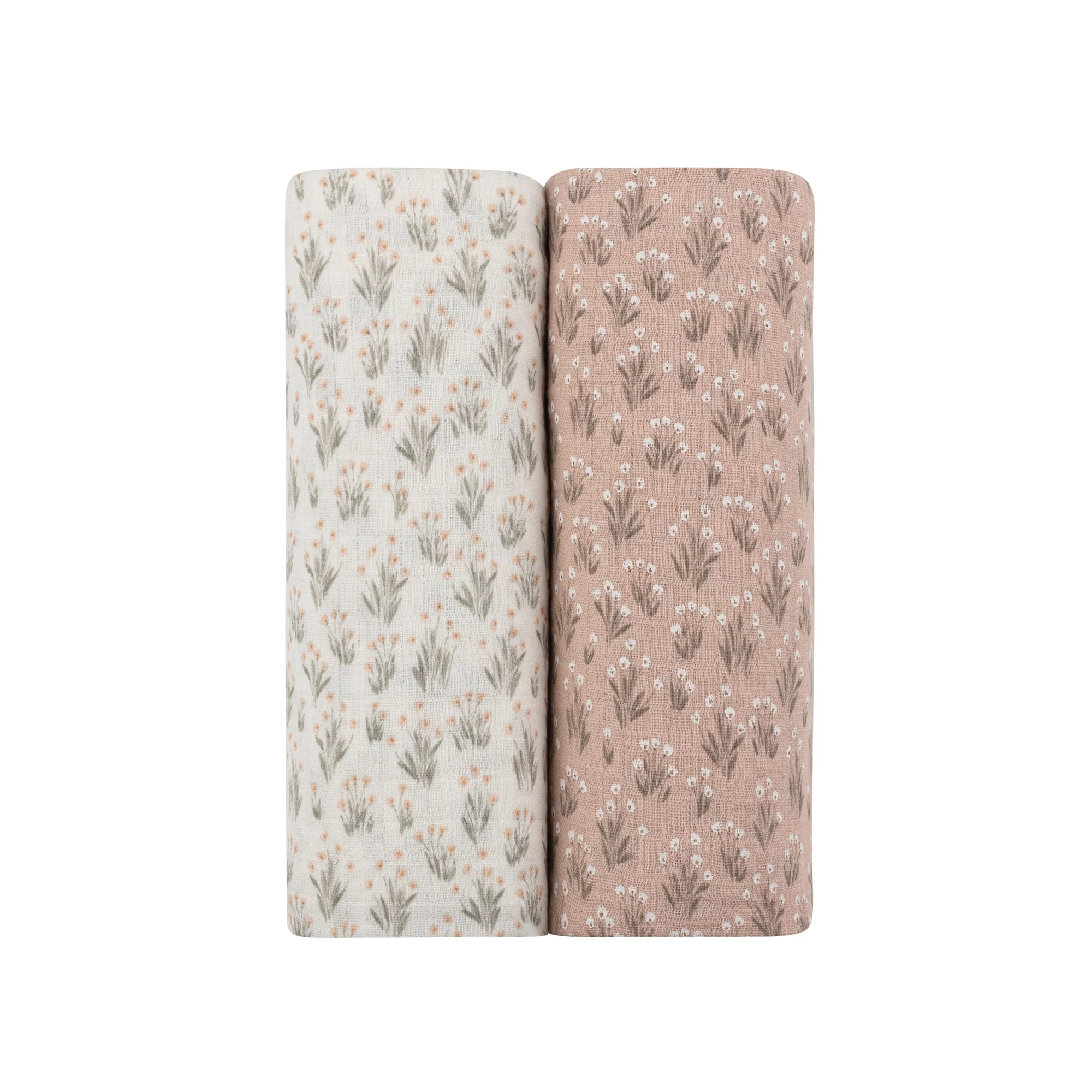 French Terry Blooms Collection - Two Pack Muslin Swaddle