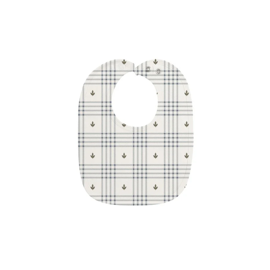 Cotton Floral Plaid Collection - Bib