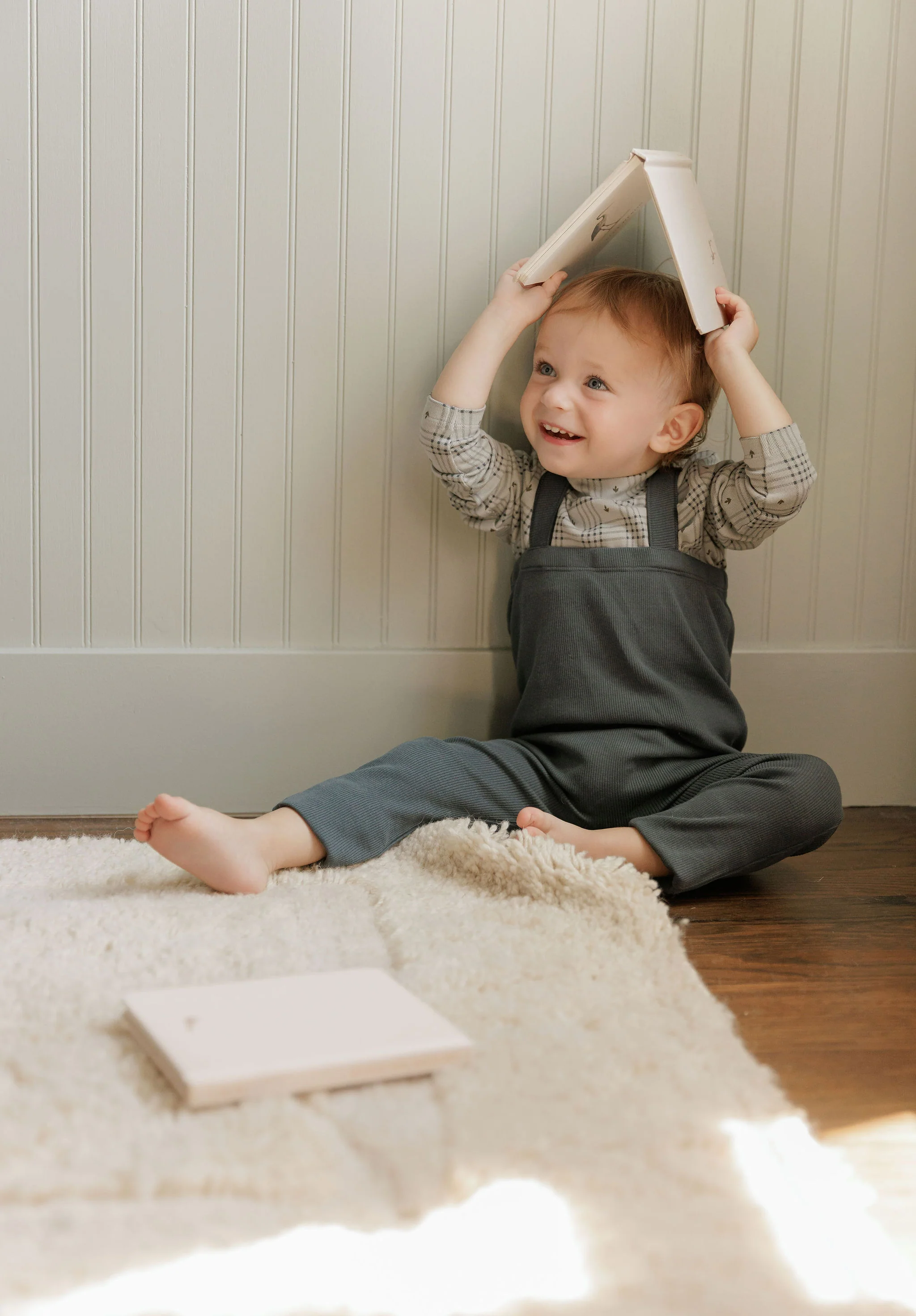 Cotton Floral Plaid Collection - Bodysuit + Overalls - Image 8