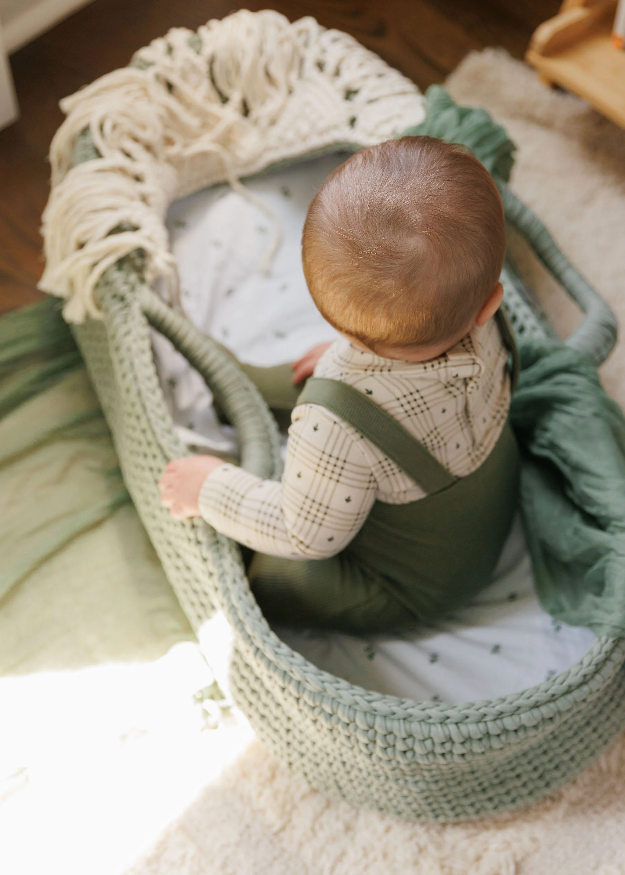 Cotton Floral Plaid Collection - Bodysuit + Overalls - Image 7