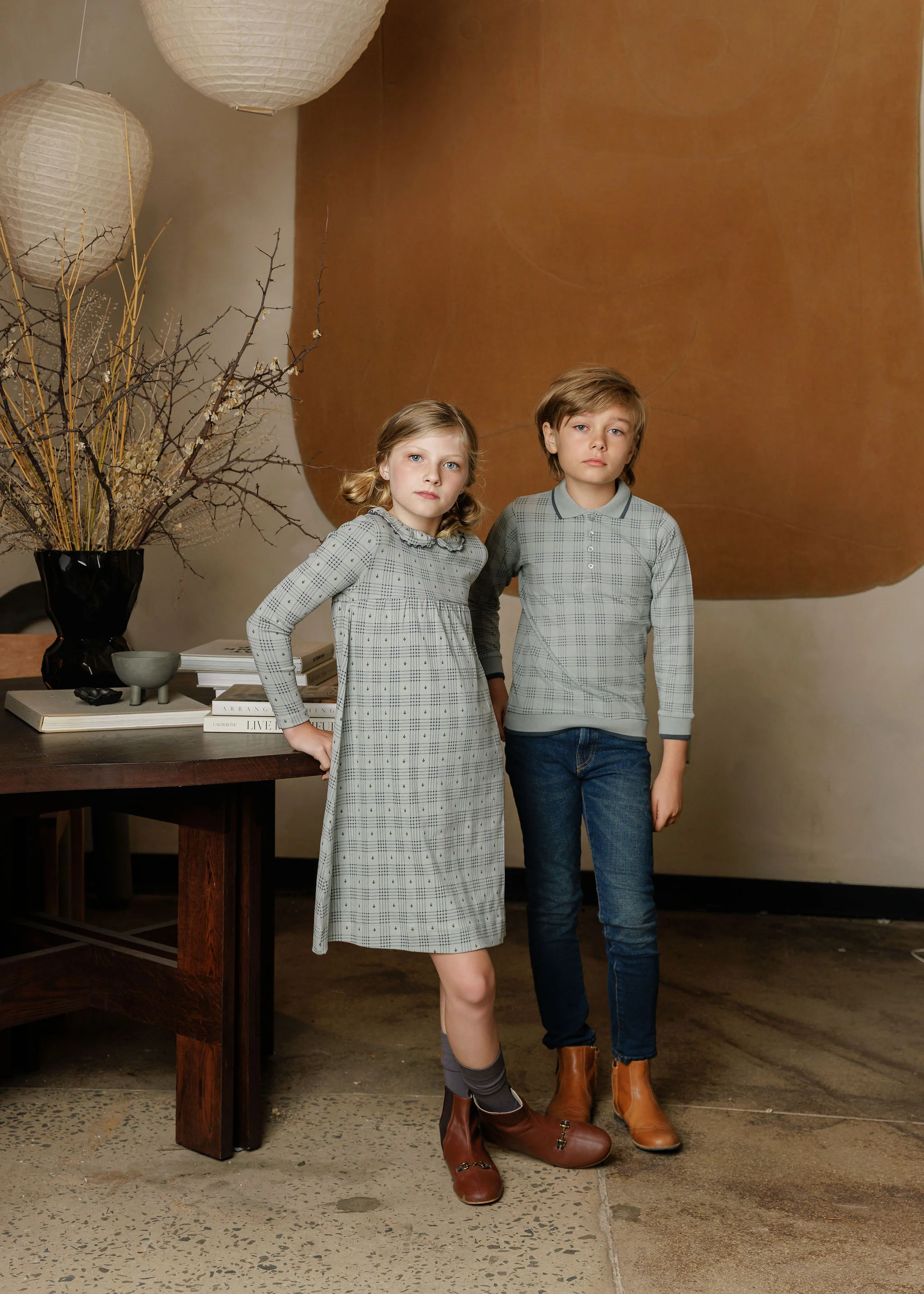 Cotton Floral Plaid Collection - Dress - Image 3