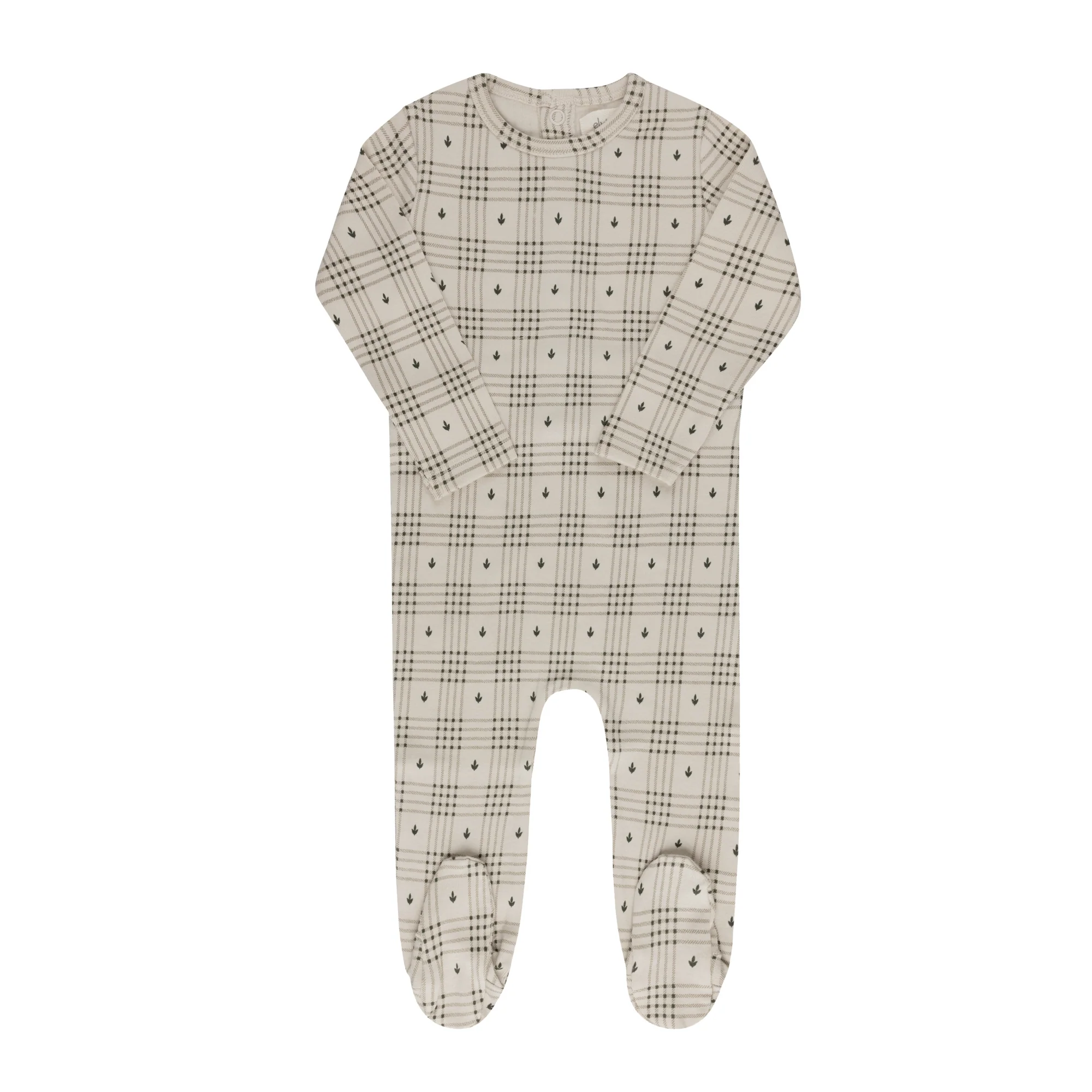 Cotton Floral Plaid Collection - Footie