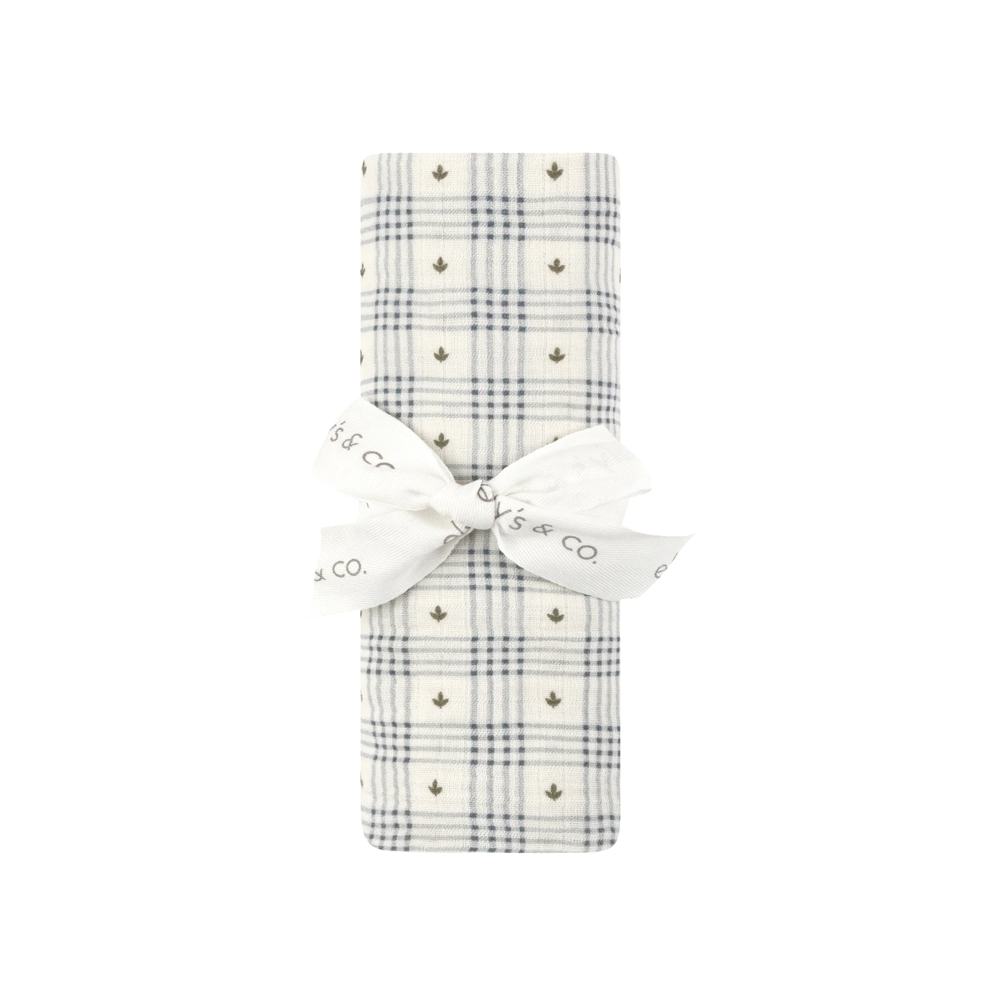 Cotton Floral Plaid Collection - Muslin Swaddle - Image 3