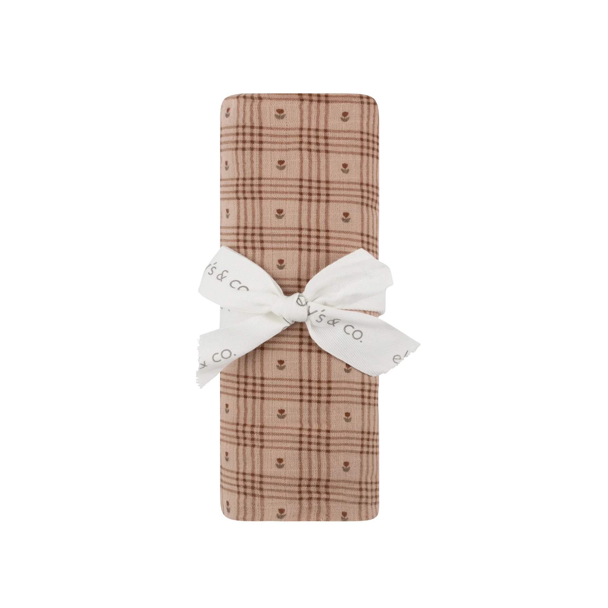 Cotton Floral Plaid Collection - Muslin Swaddle - Image 8