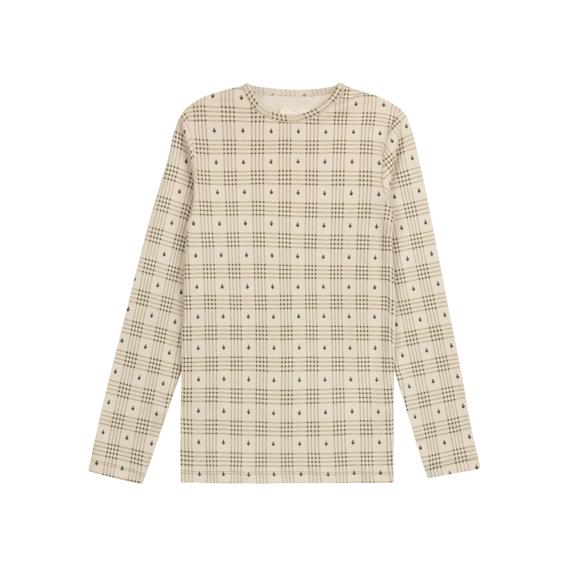 Cotton Floral Plaid Collection - Ruffle Neck Tee - Image 4