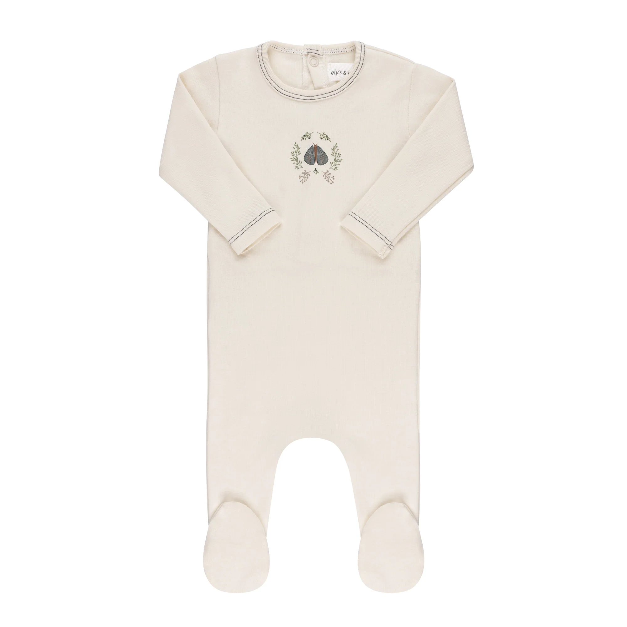 Garden Floral Center - Soft Cotton Baby Footie - Image 6