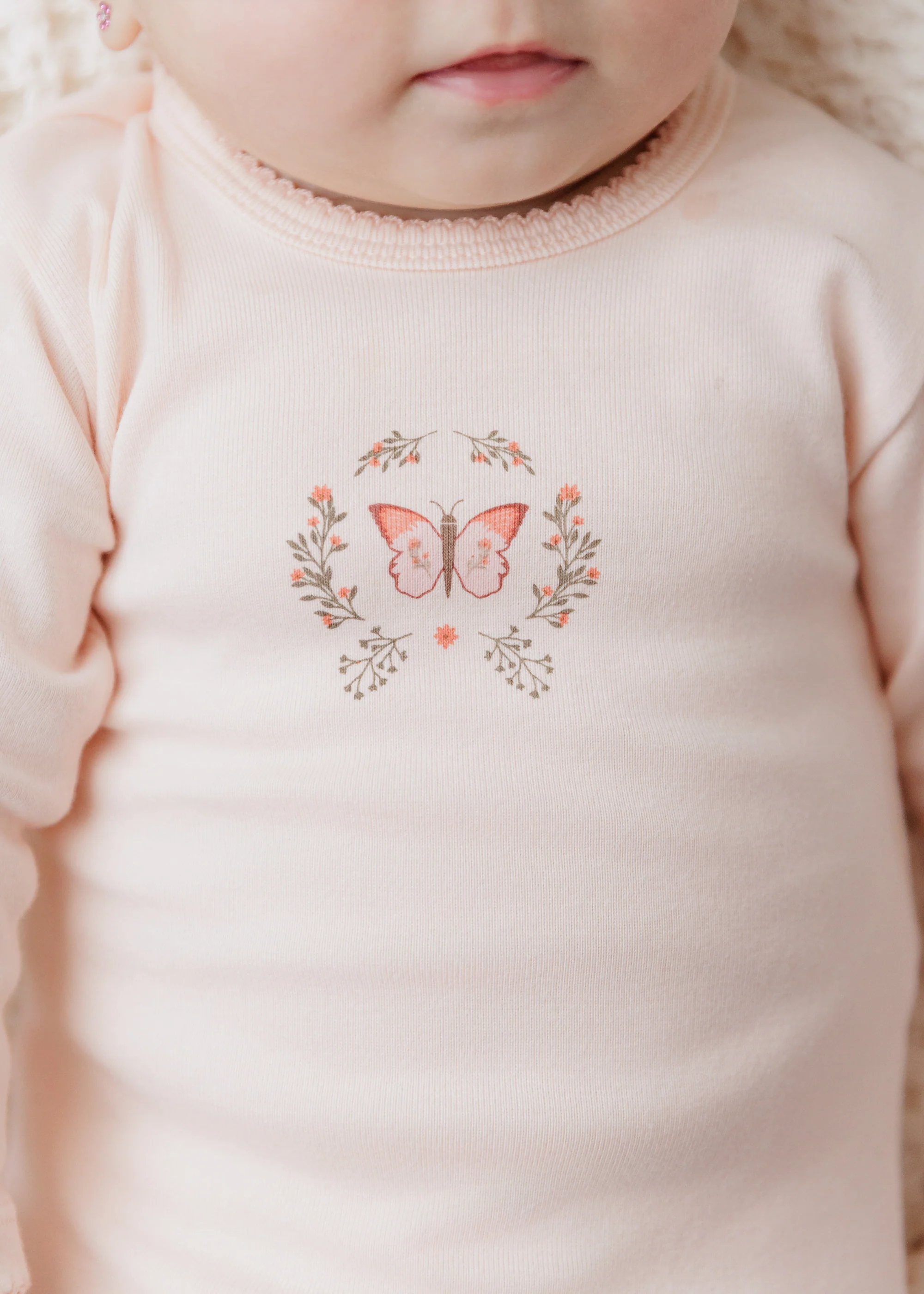 Garden Floral Center - Soft Cotton Baby Footie - Image 8