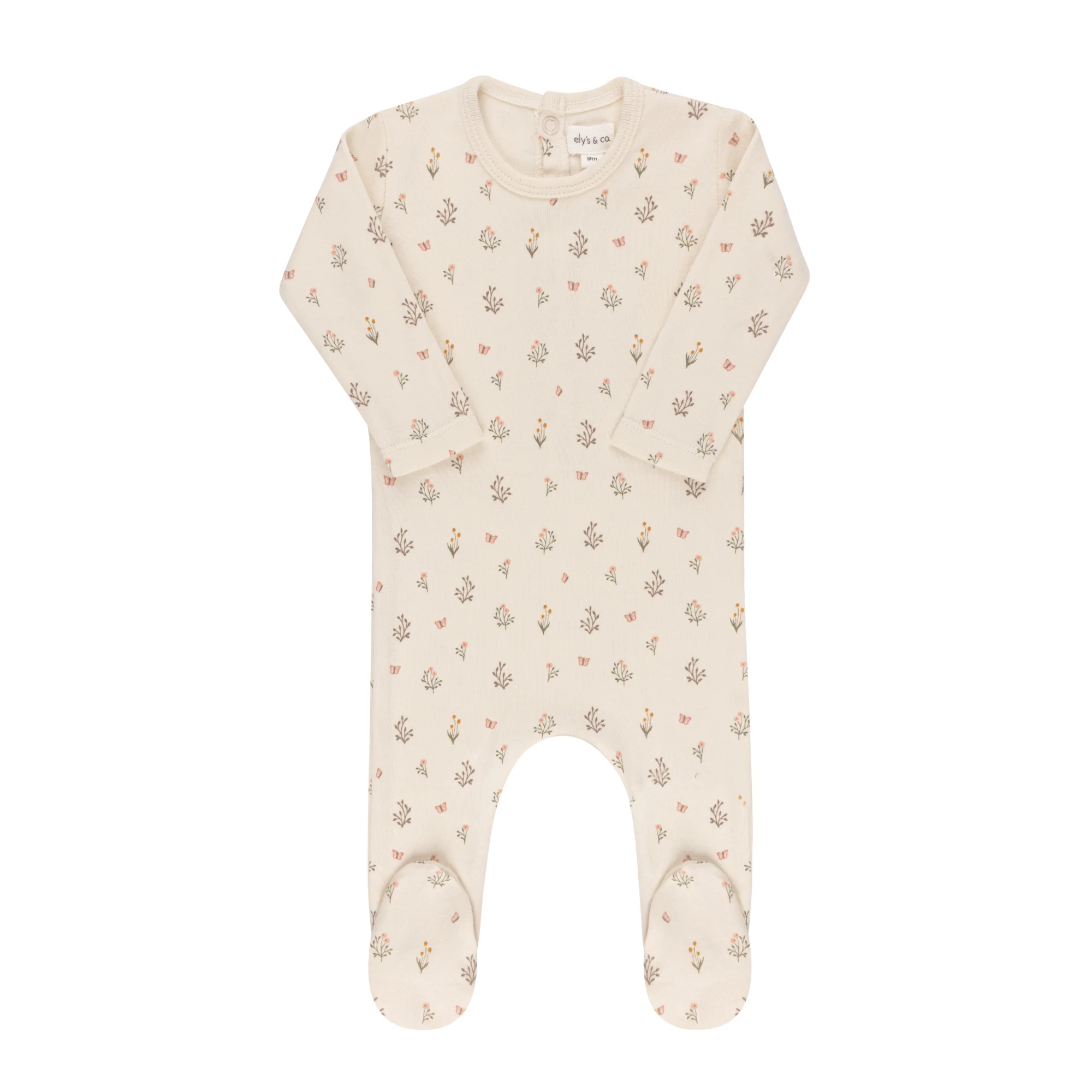 Garden Floral Print Collection - Baby Footie - Image 4