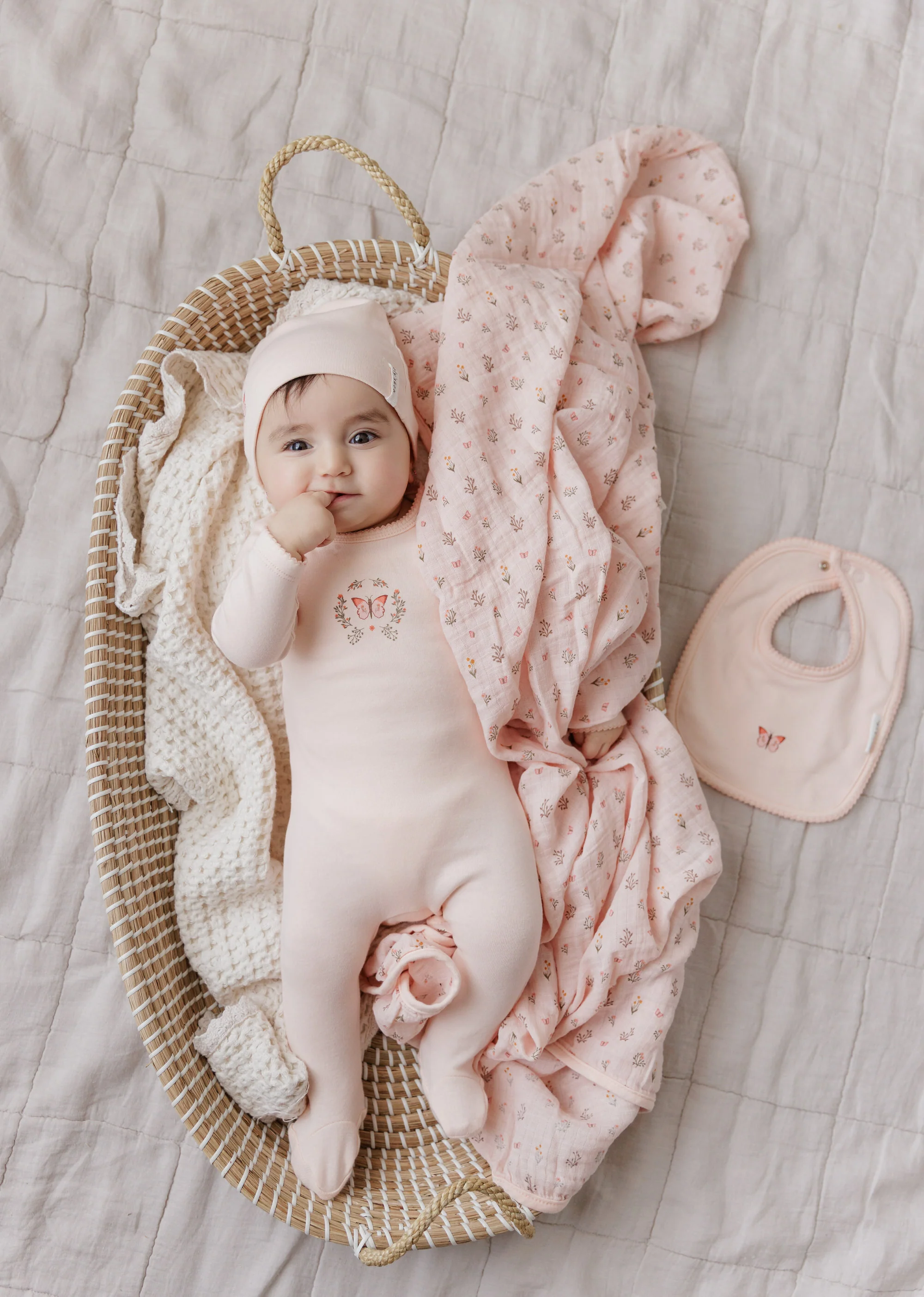 Garden Floral Print Collection - Muslin Bib - Image 3