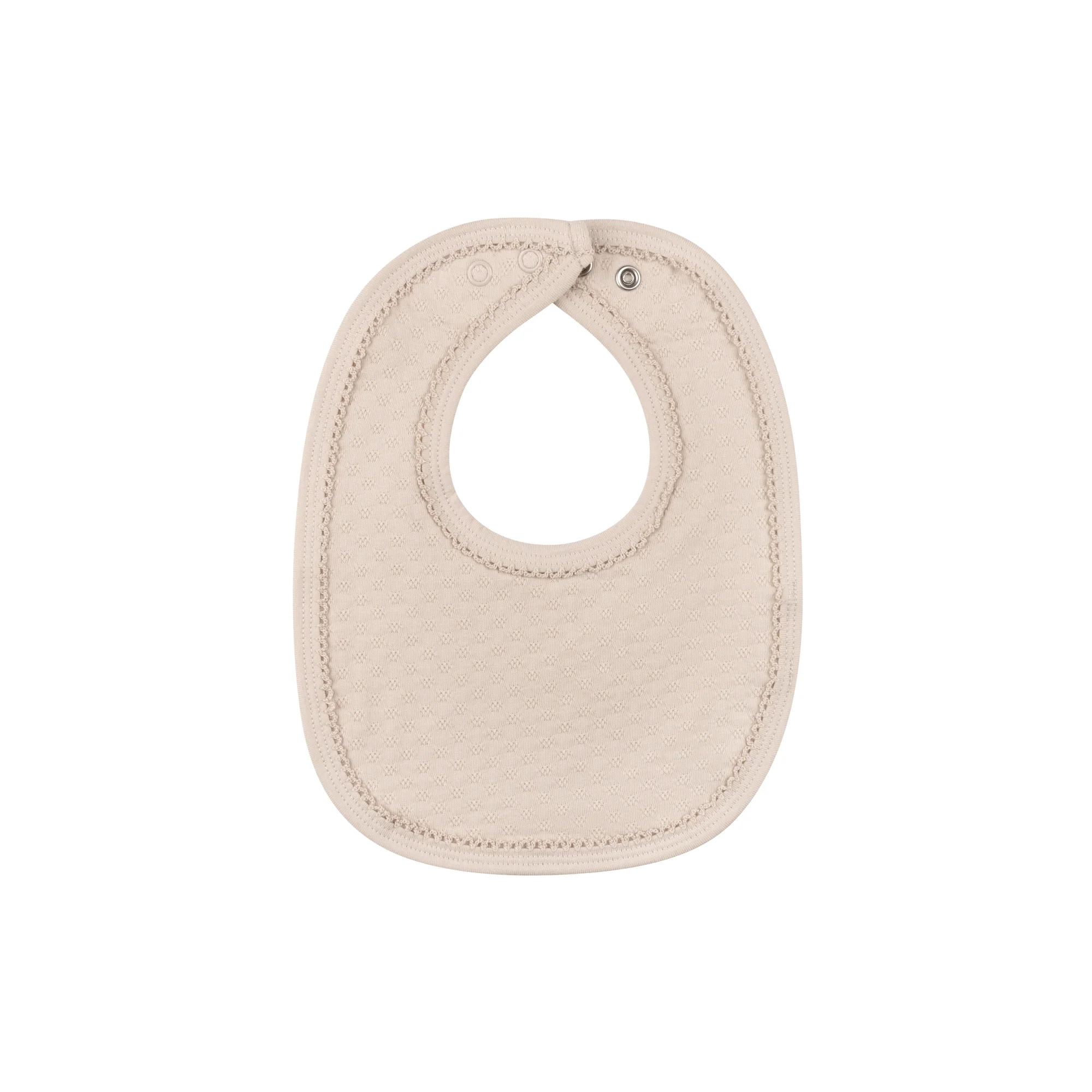 Heart and Star Button Pointelle Collection - Bib - Image 3