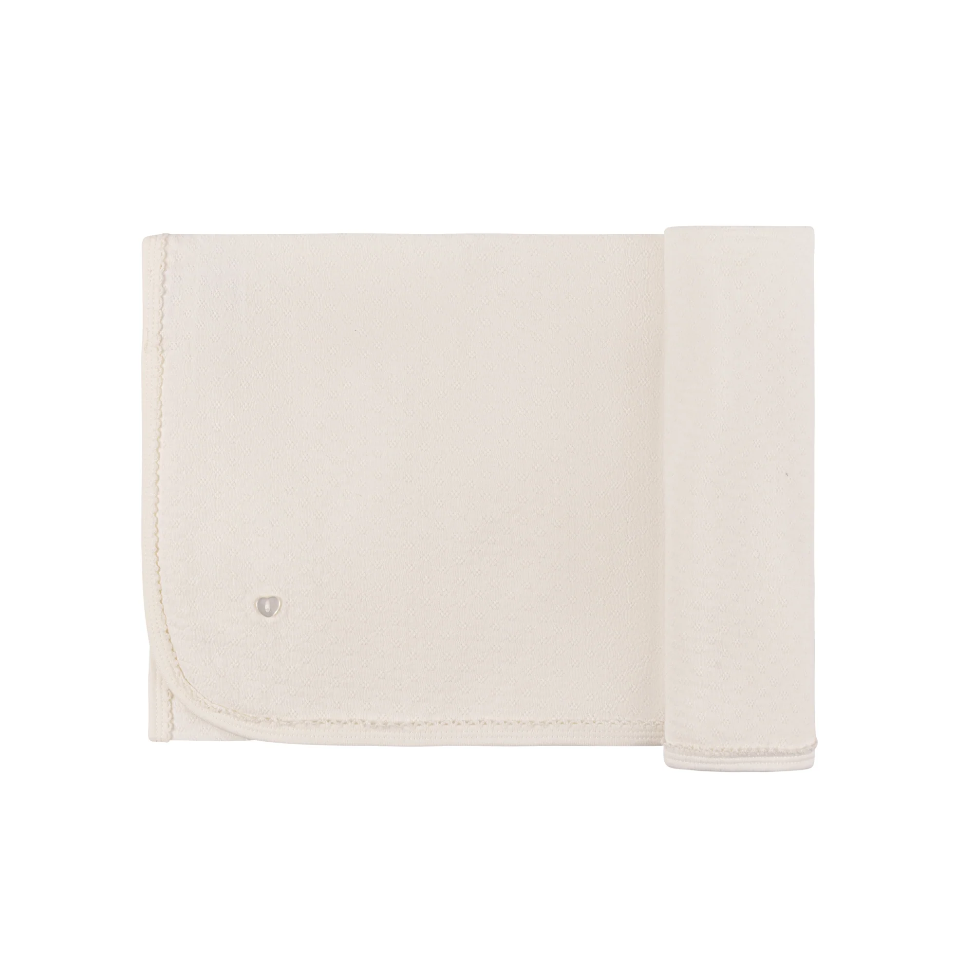 Heart and Star Button Pointelle Collection - Blanket