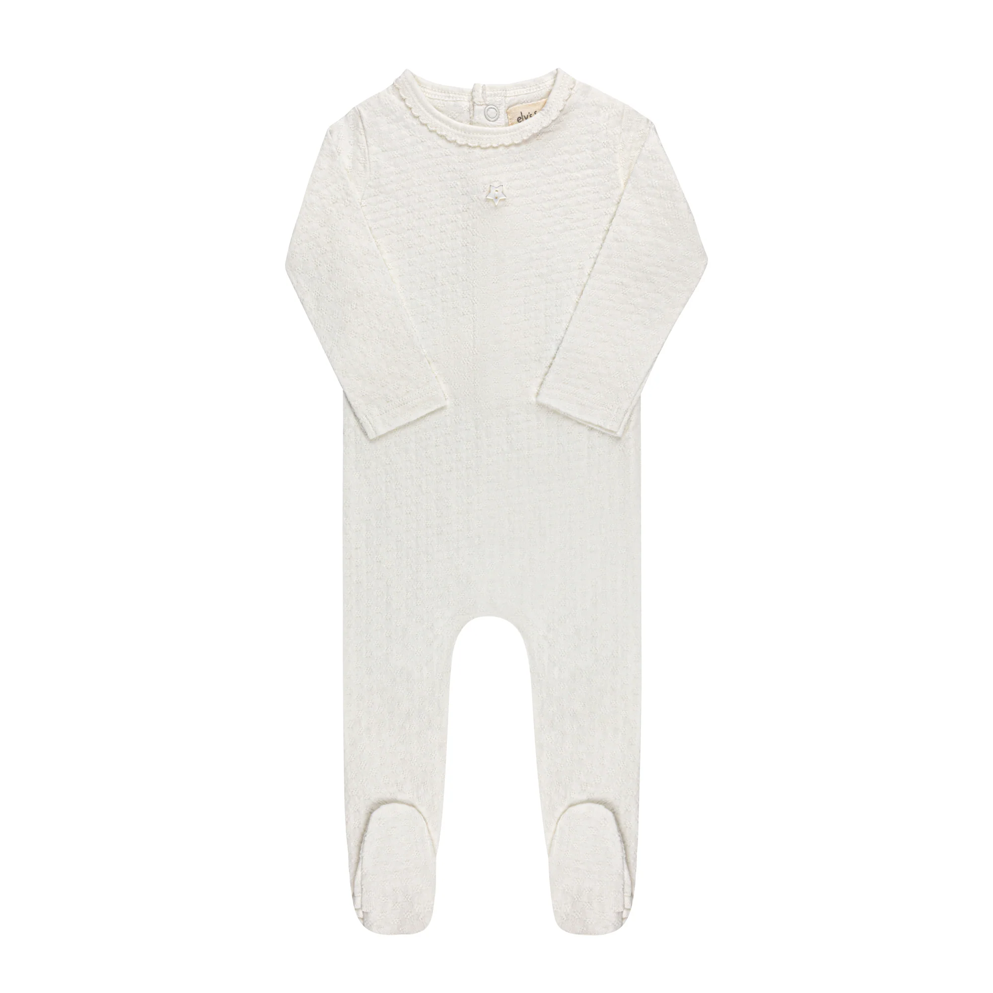 Heart and Star Button Pointelle Collection - Footie - Image 5
