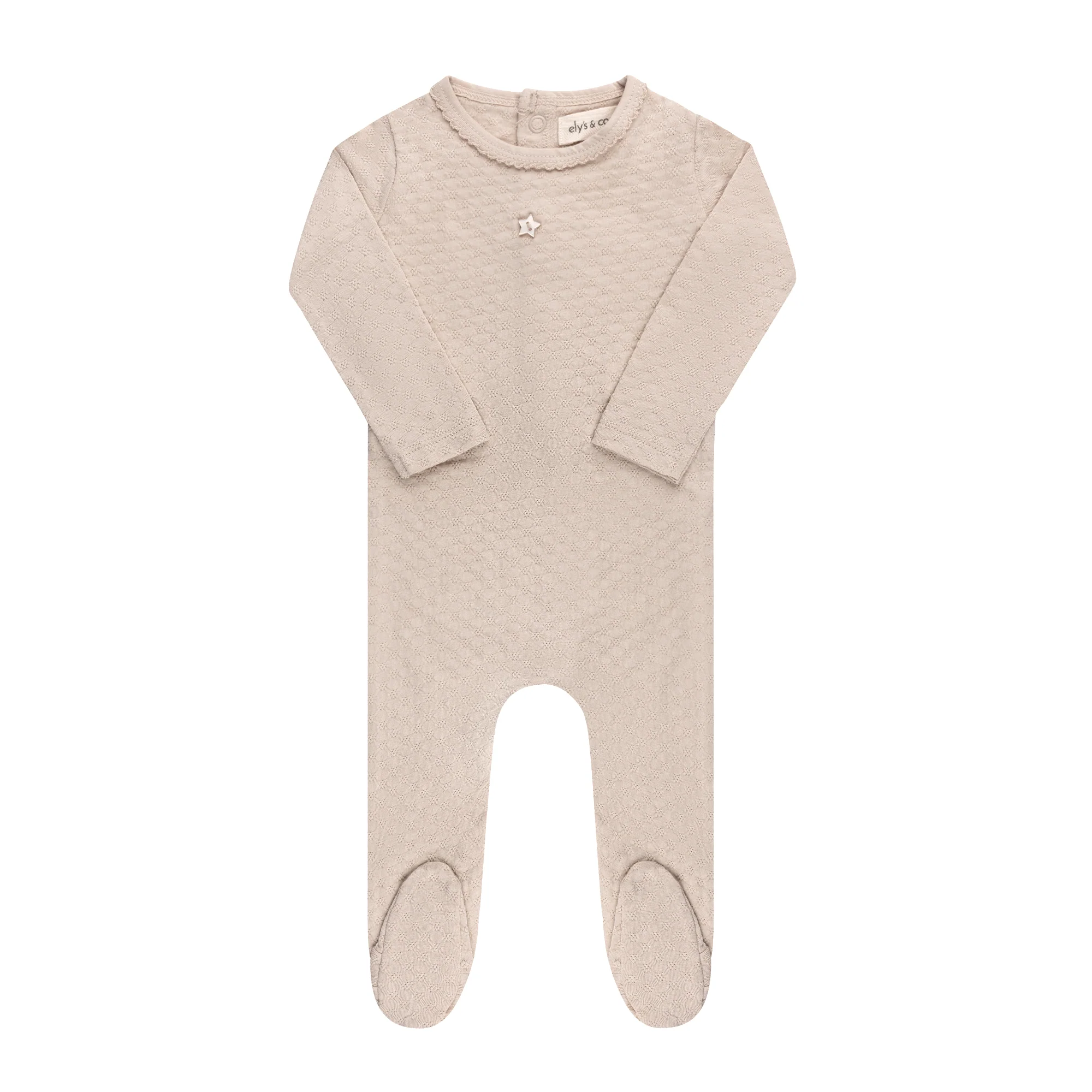 Heart and Star Button Pointelle Collection - Footie - Image 6
