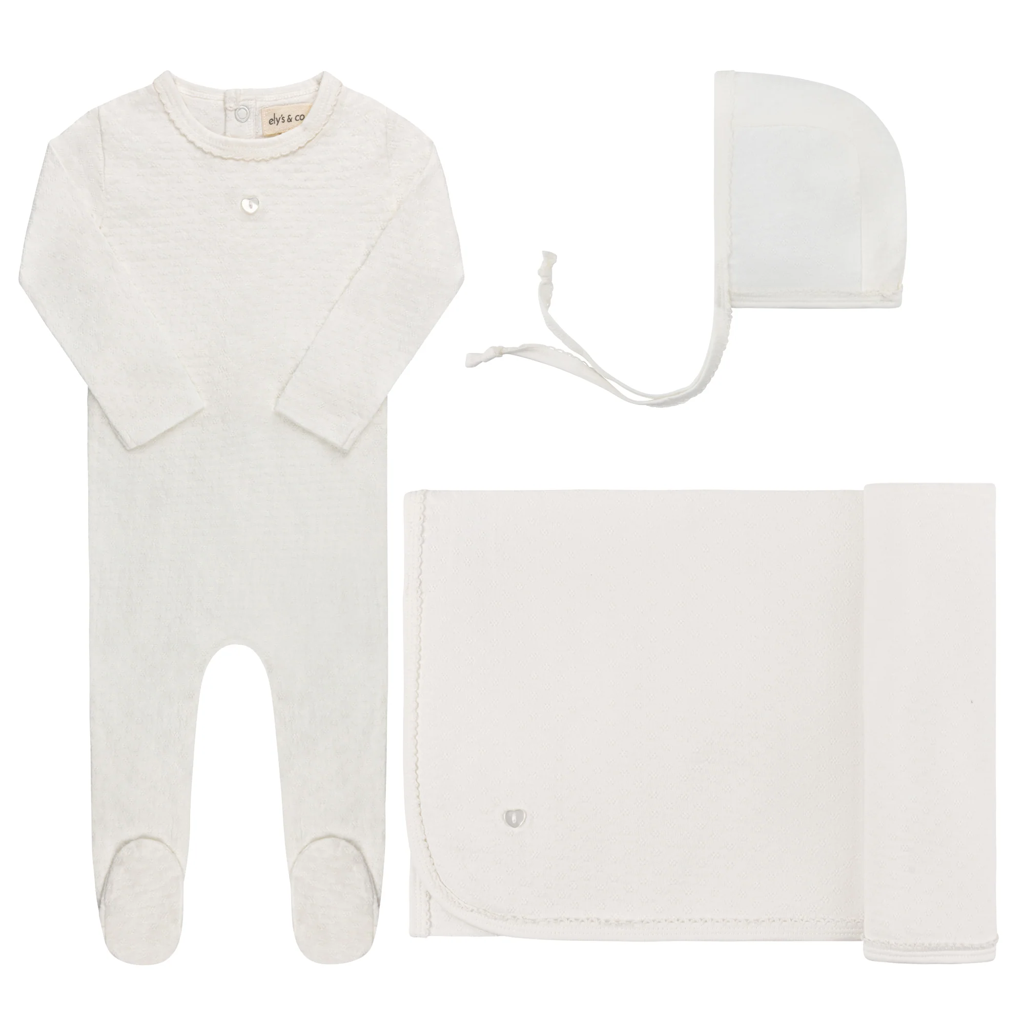 Heart and Star Button Pointelle Collection - Take Me Home Set - Image 4