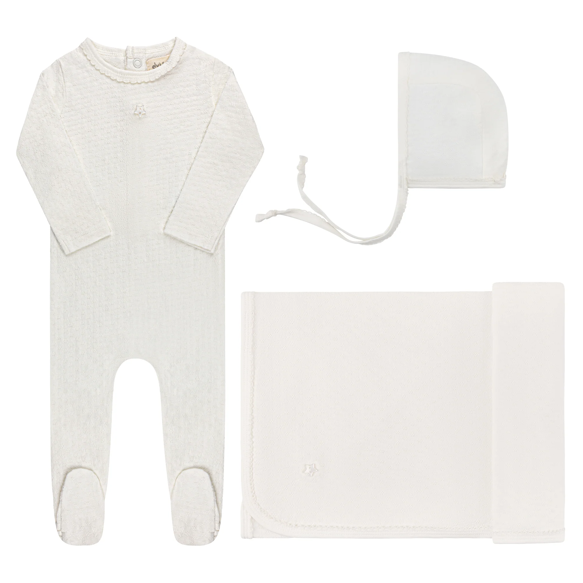 Heart and Star Button Pointelle Collection - Take Me Home Set - Image 5