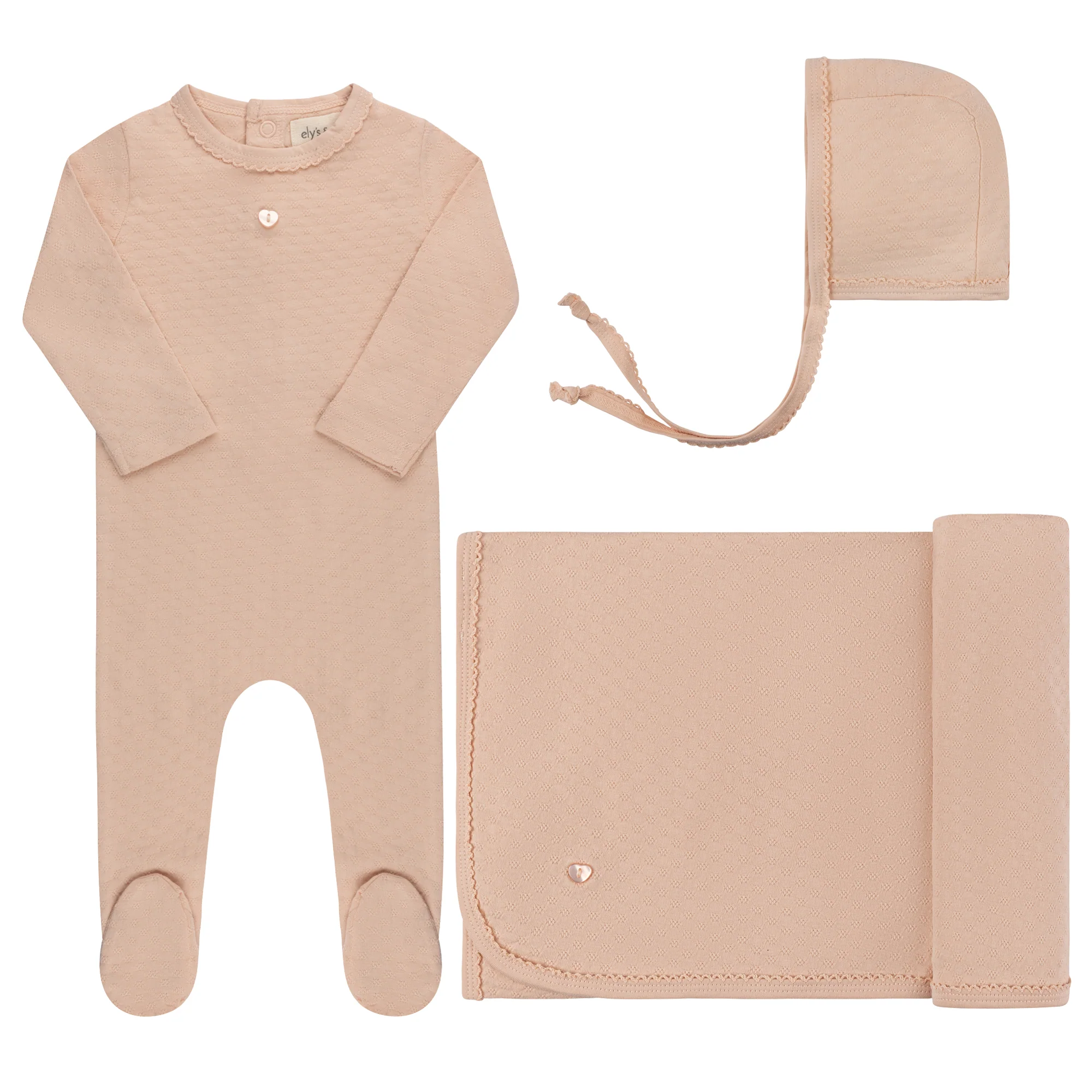 Heart and Star Button Pointelle Collection - Take Me Home Set - Image 6