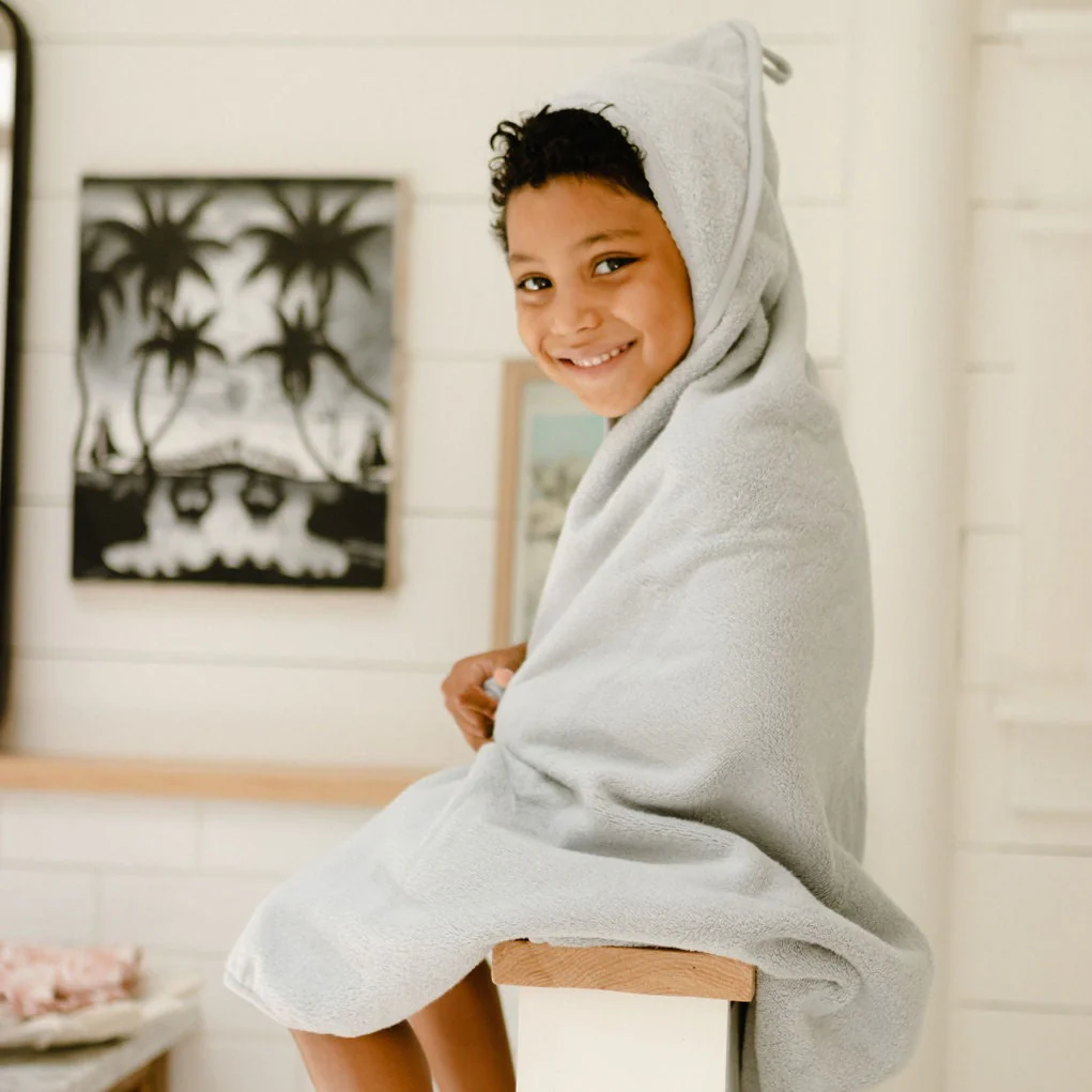 Misty Blue Hooded Towel & Washcloth - Image 4