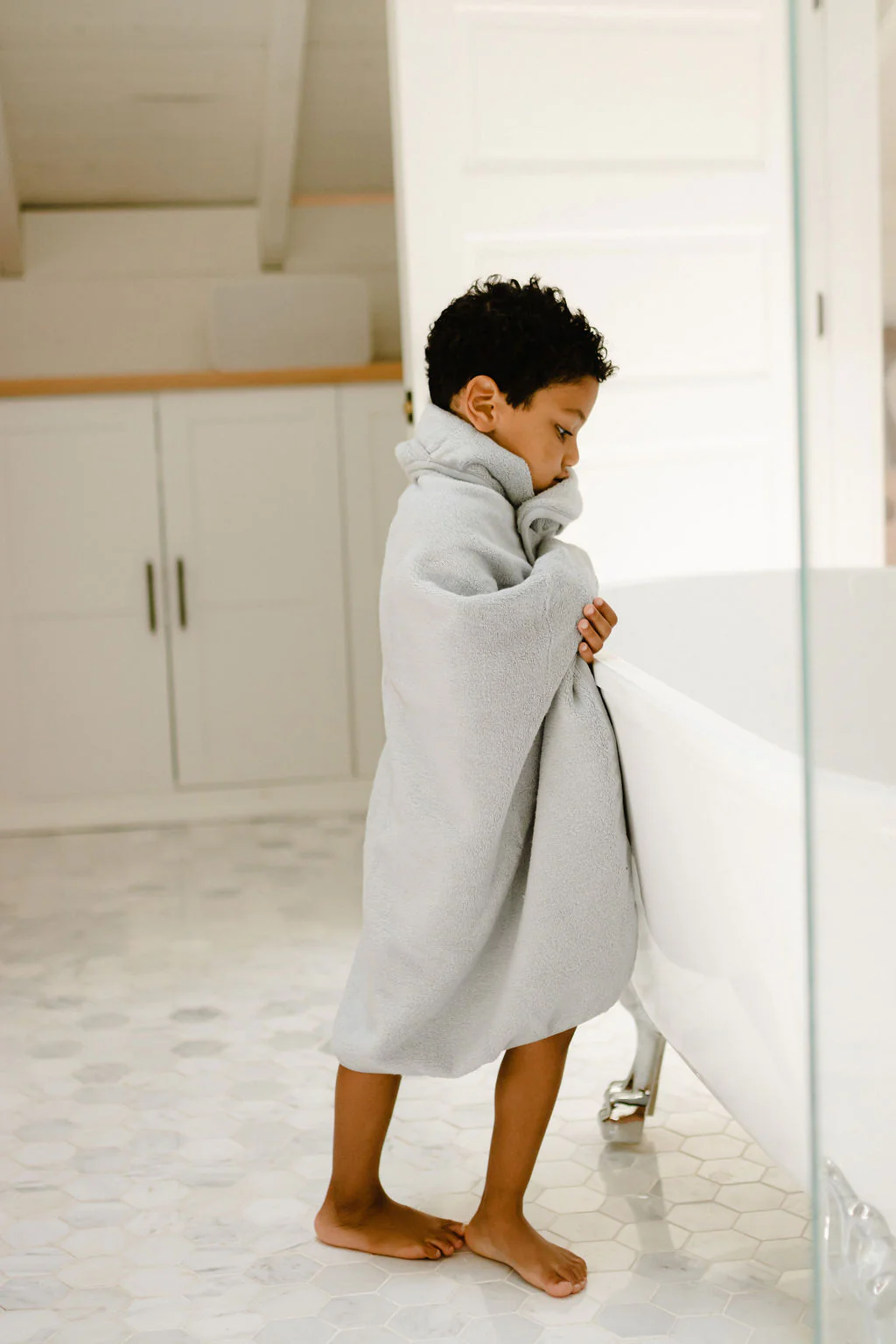 Misty Blue Hooded Towel & Washcloth - Image 6