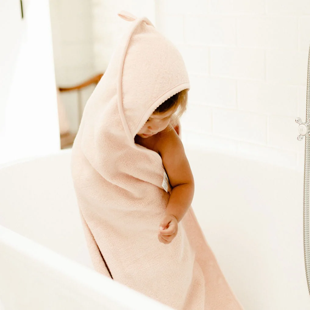 Pink Hooded Towel & Washcloth - Image 5