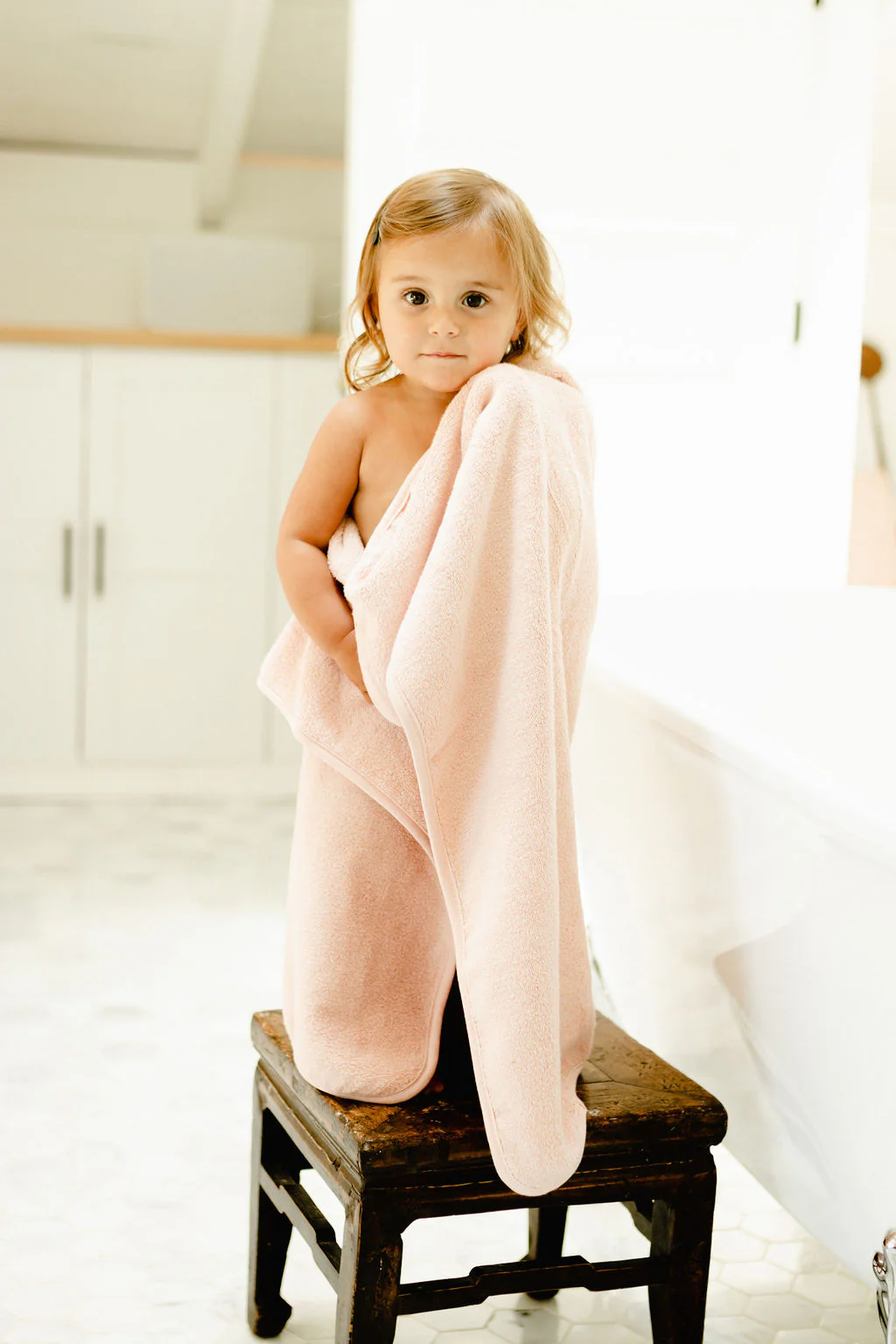 Pink Hooded Towel & Washcloth - Image 8