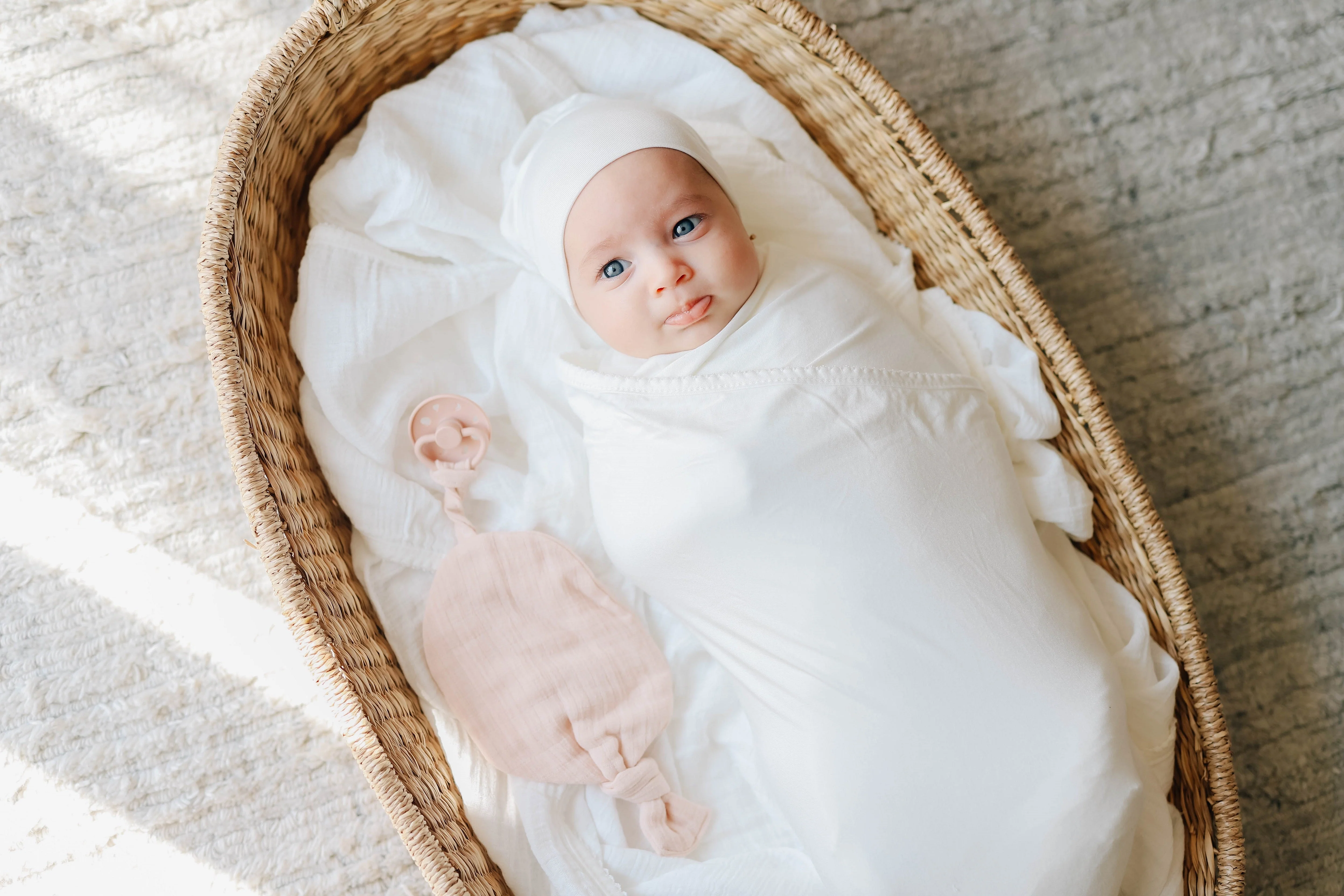 Modal Swaddle & Beanie Set in Gift Box - Image 5
