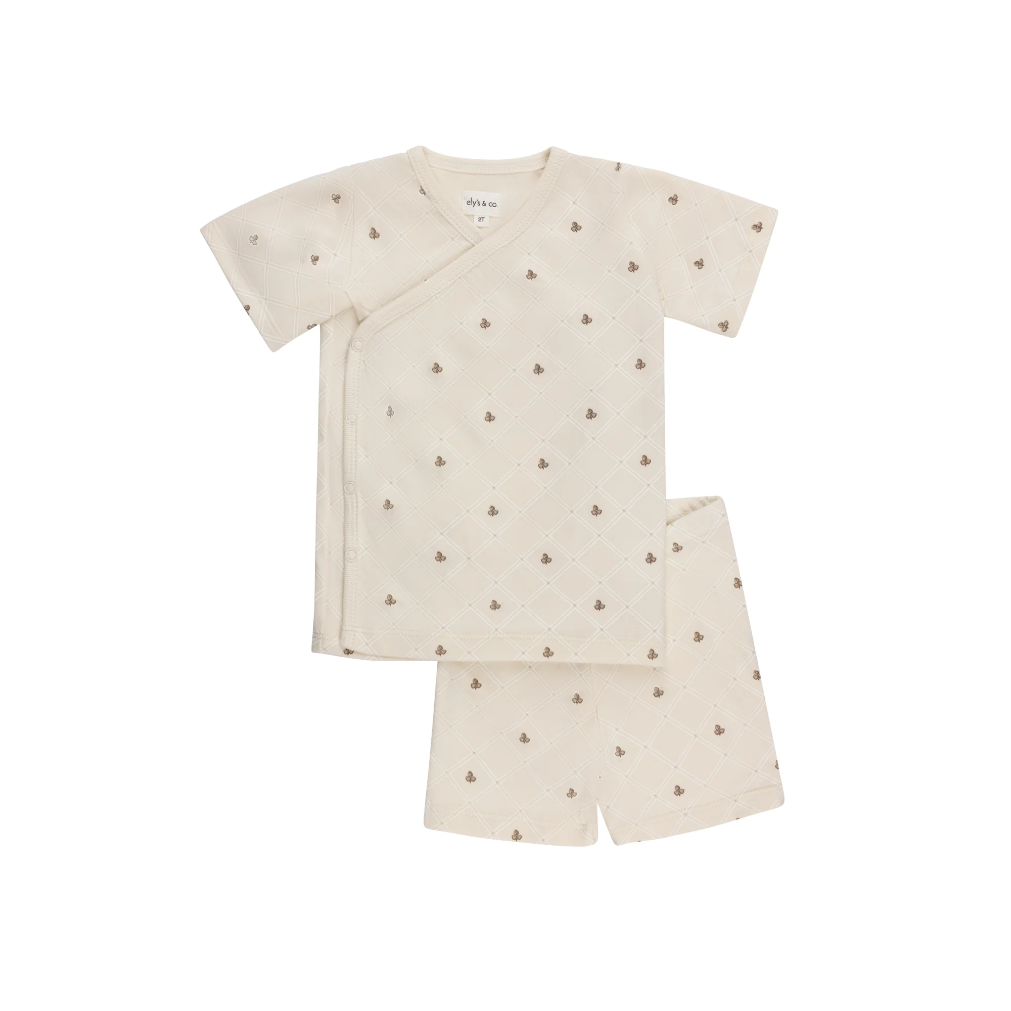 Jersey Cotton Floral Grid Collection - Lounge Set - Image 3