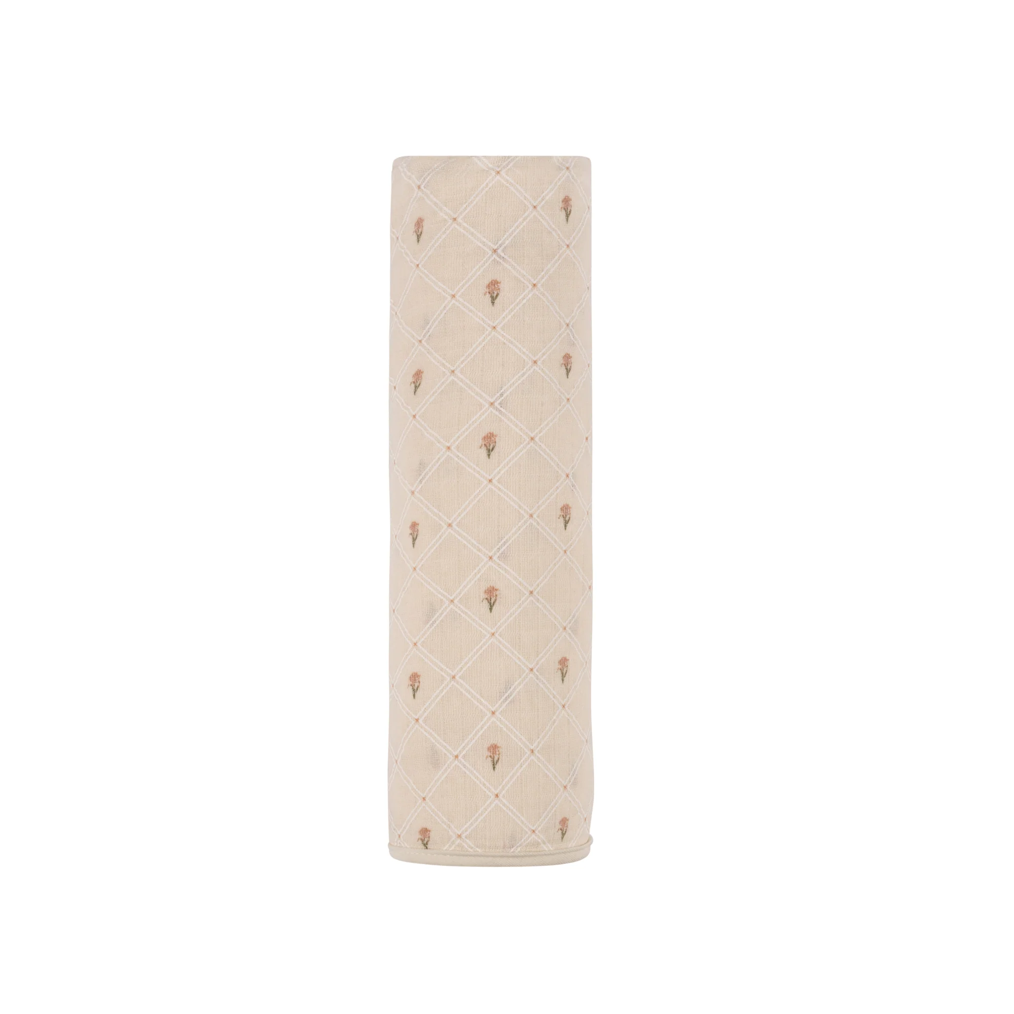 Jersey Cotton Floral Grid Collection - Muslin Swaddle - Image 6