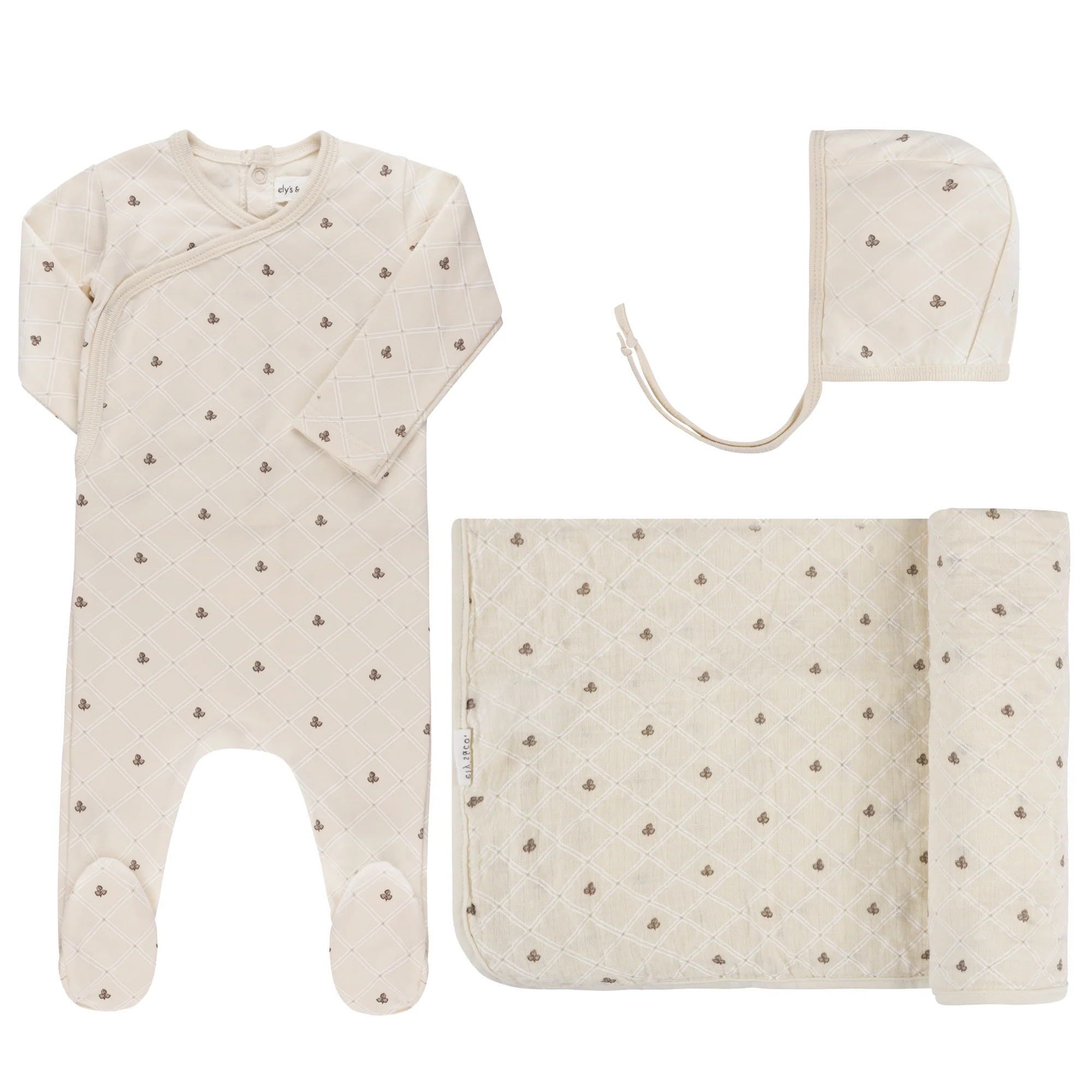 Jersey Cotton Floral Grid Collection - Take Me Home Set