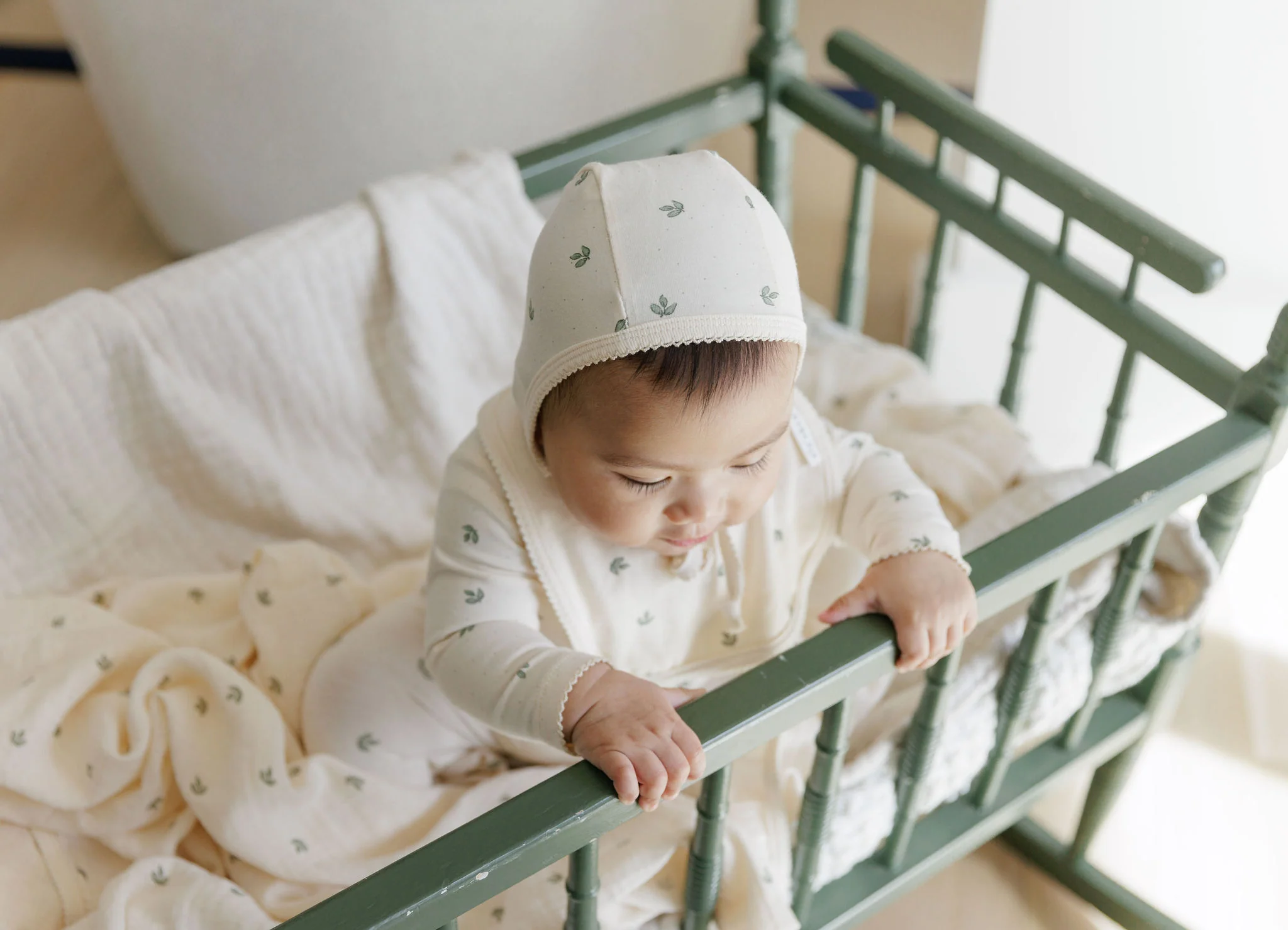 Jersey Cotton - Vintage Floral Collection- Bonnet - Image 9