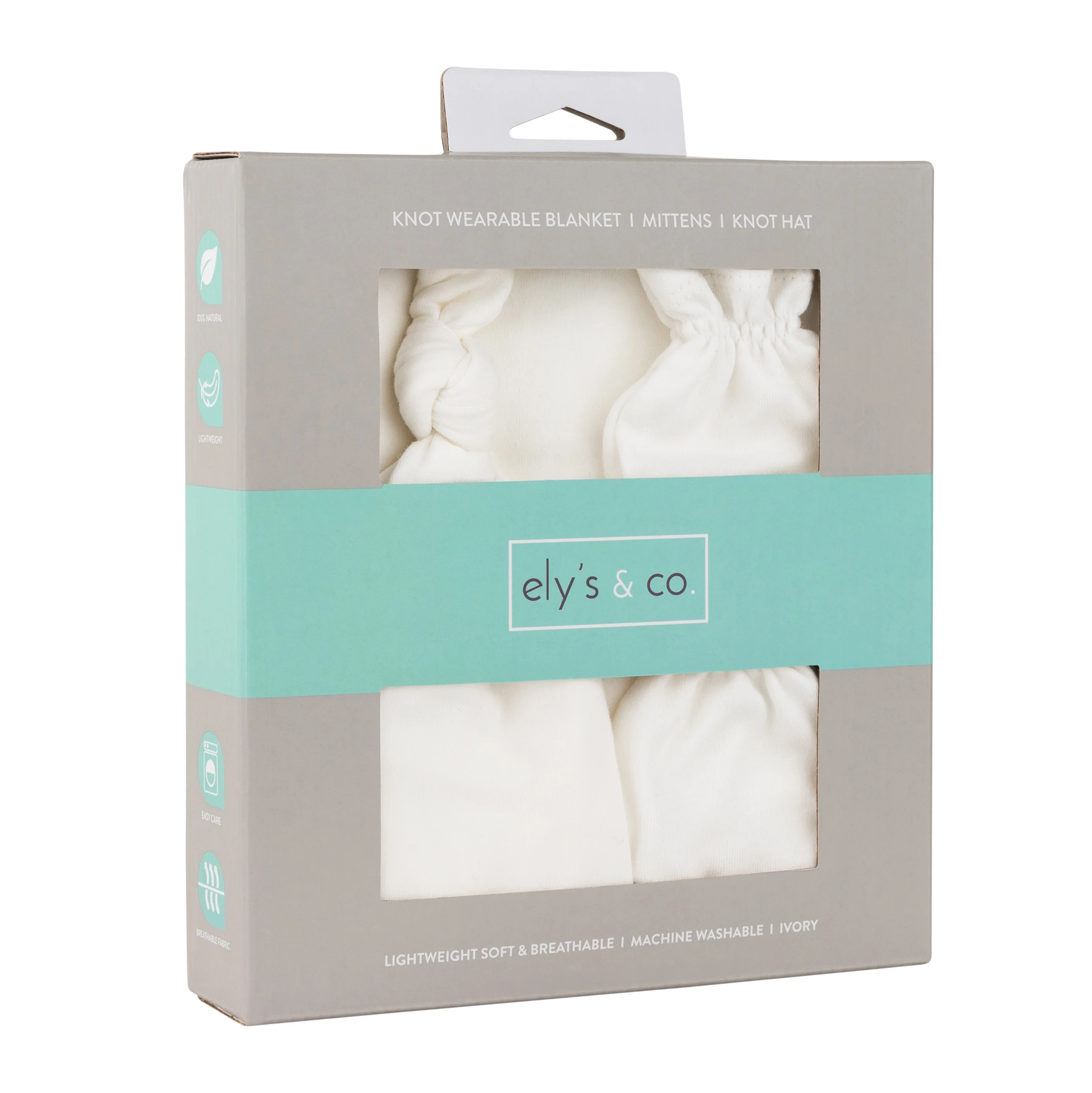 Knot Wearable Blanket, Knot Hat & Mitten Set - Image 9
