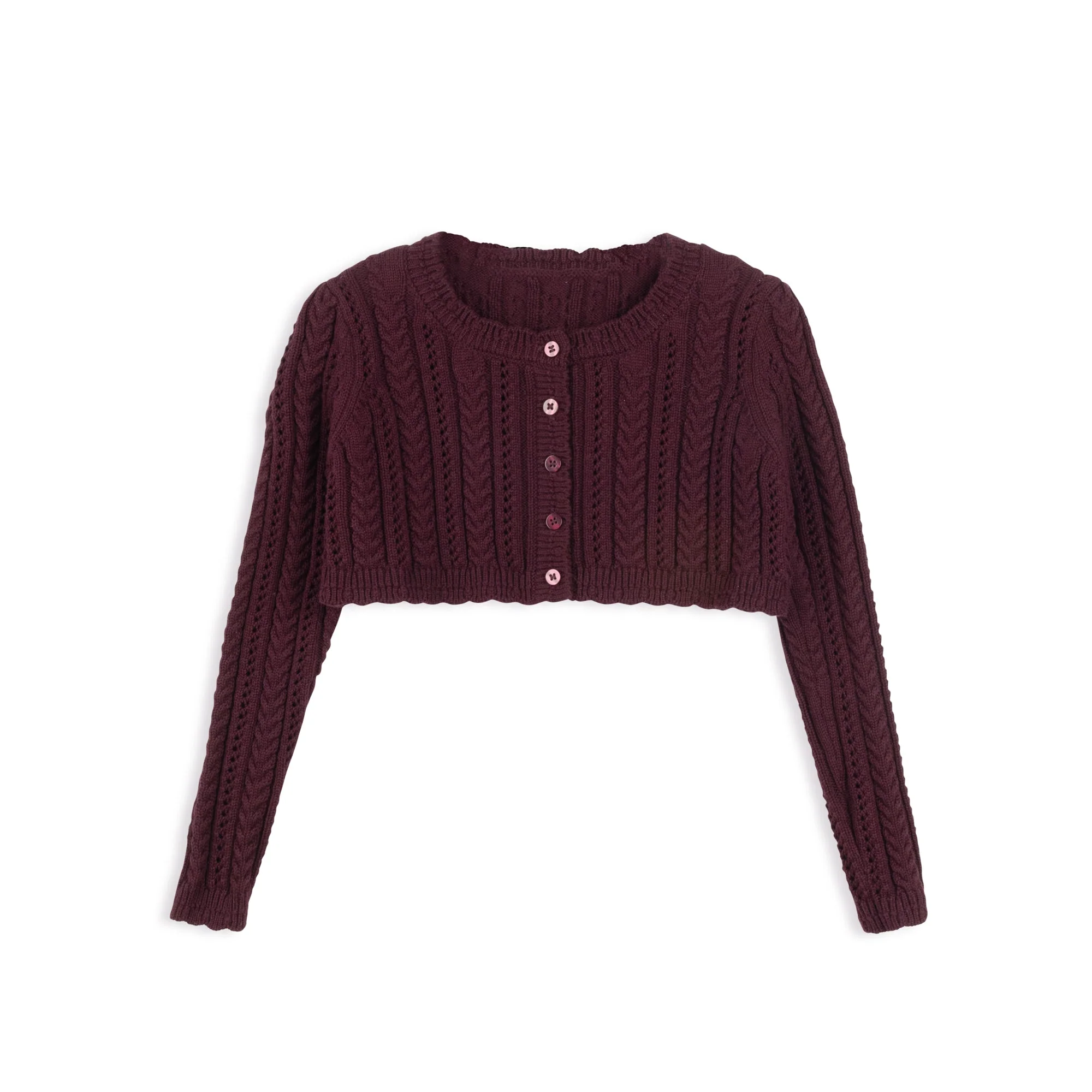 Cable Pointelle Collection - Cardigan