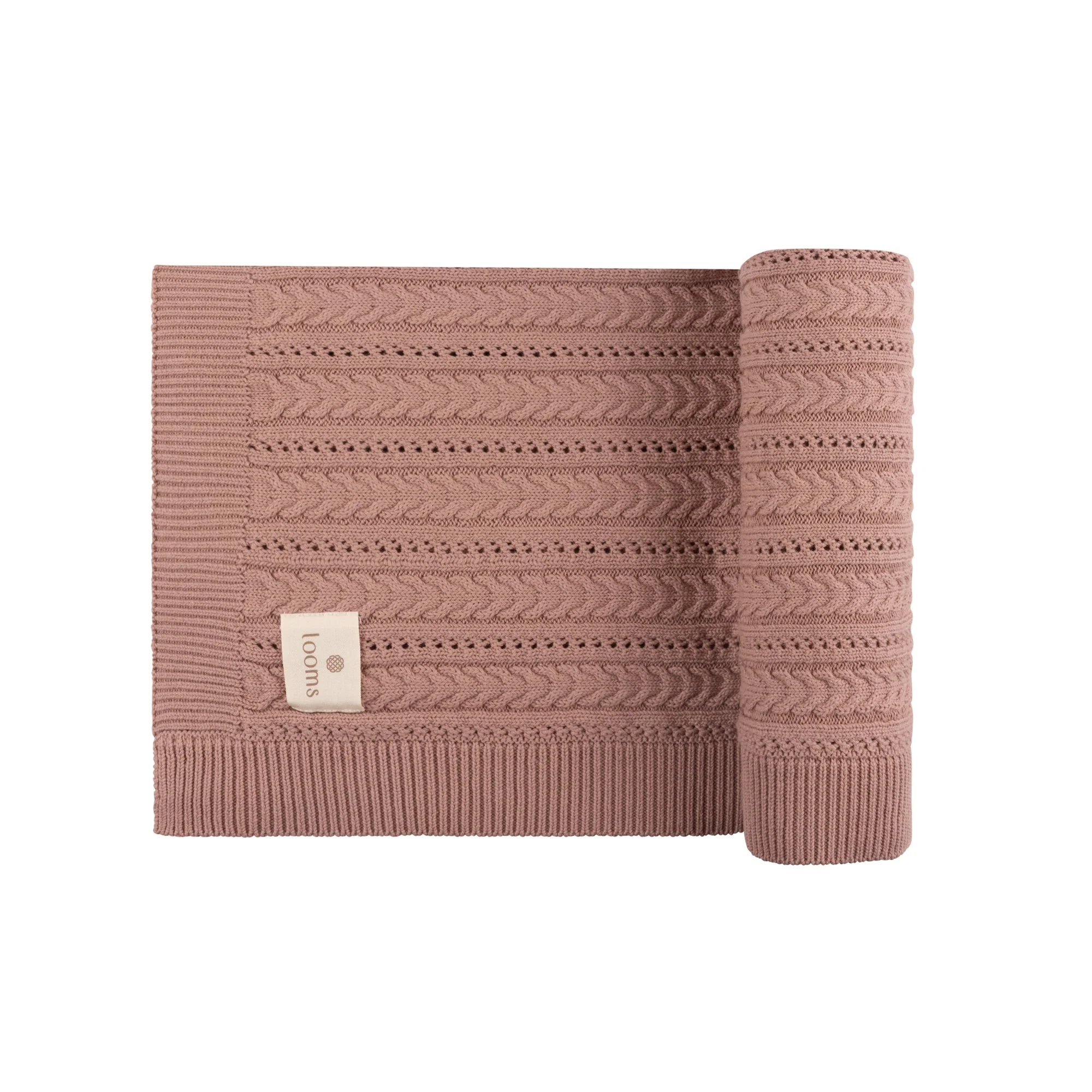 Cable Pointelle Flat Collection - Blanket