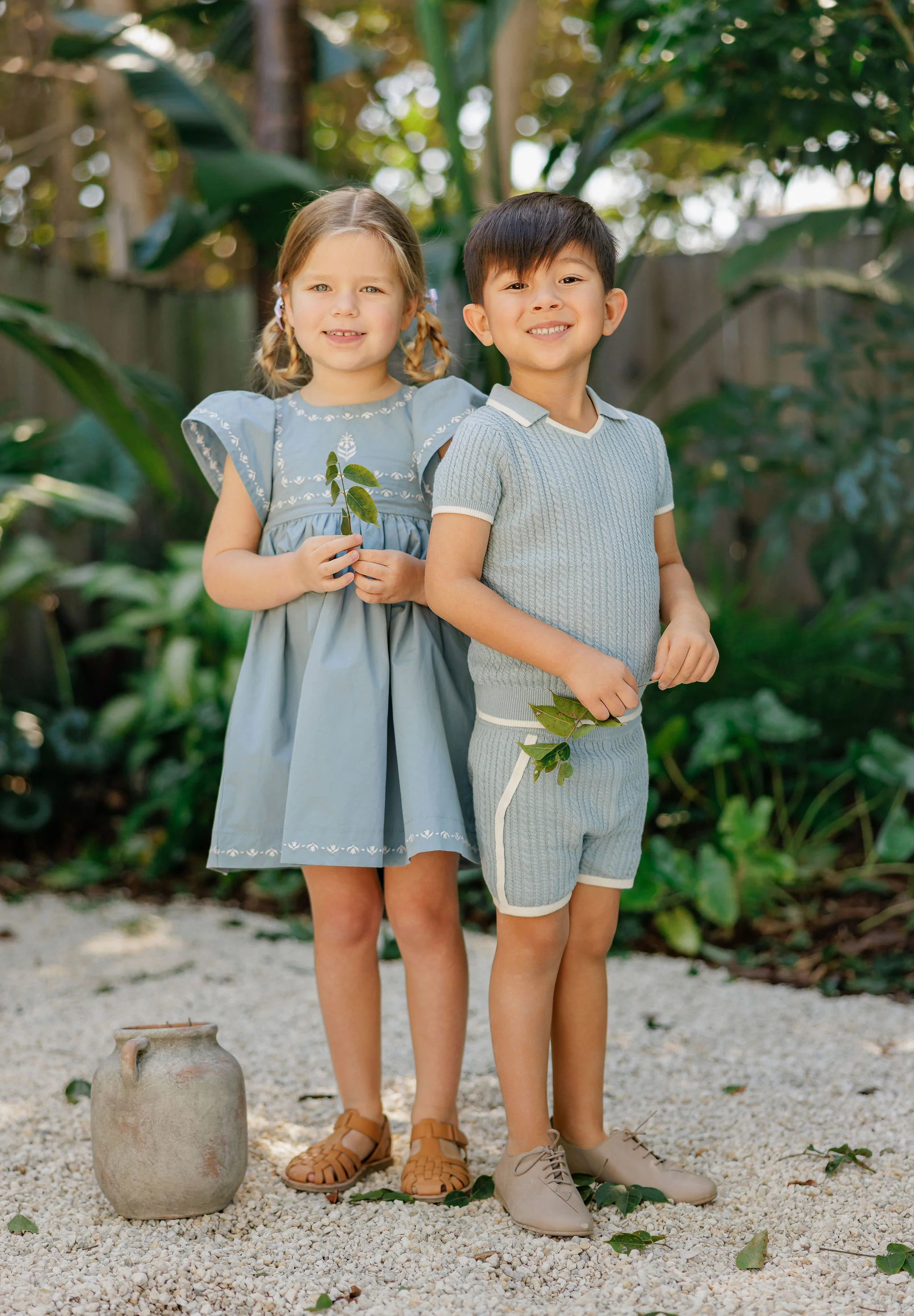 Boys Cable Knit 2 Piece Set – Blue/Ivory – Keepsake Collection - Image 4