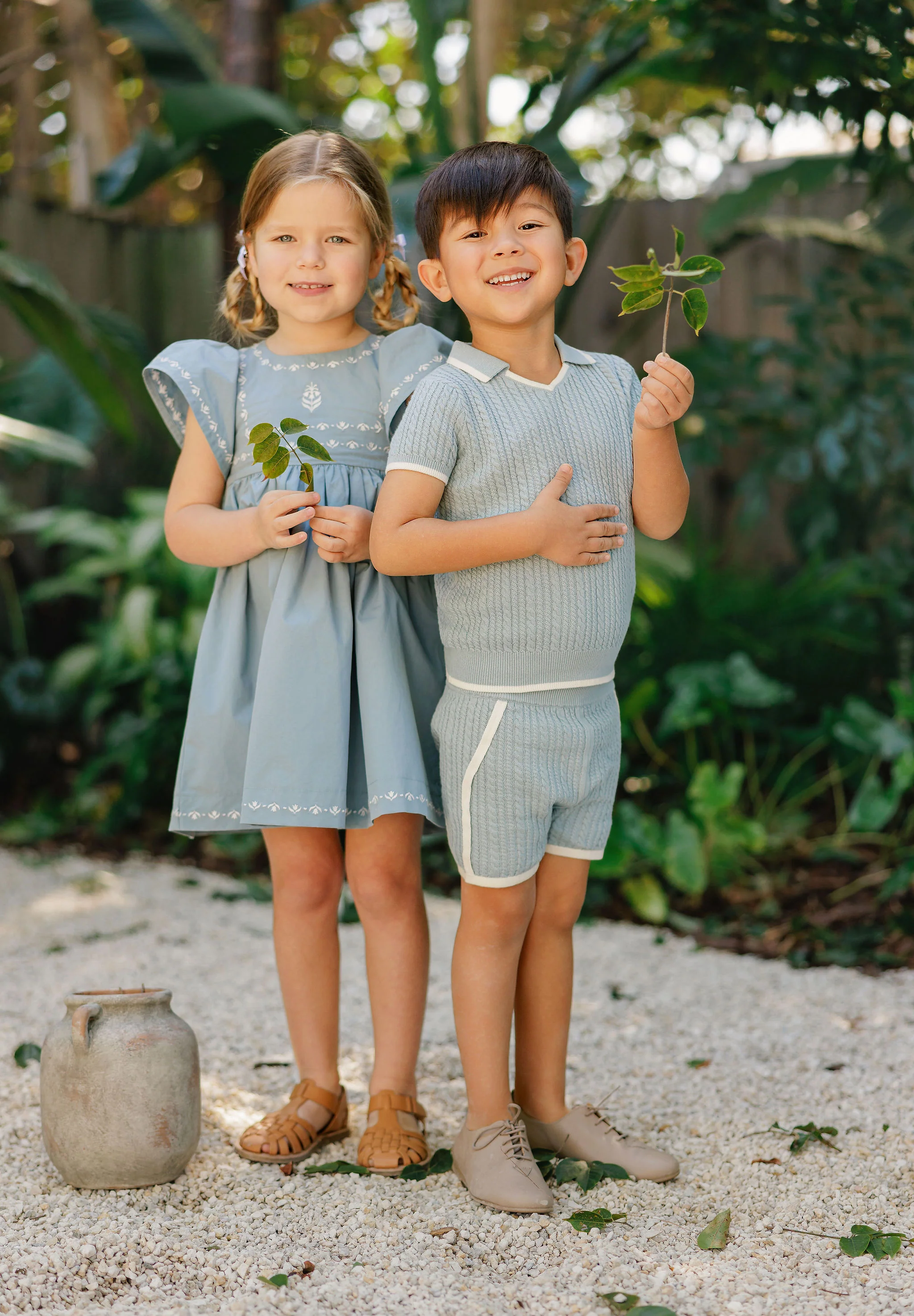 Boys Cable Knit 2 Piece Set – Blue/Ivory – Keepsake Collection - Image 5
