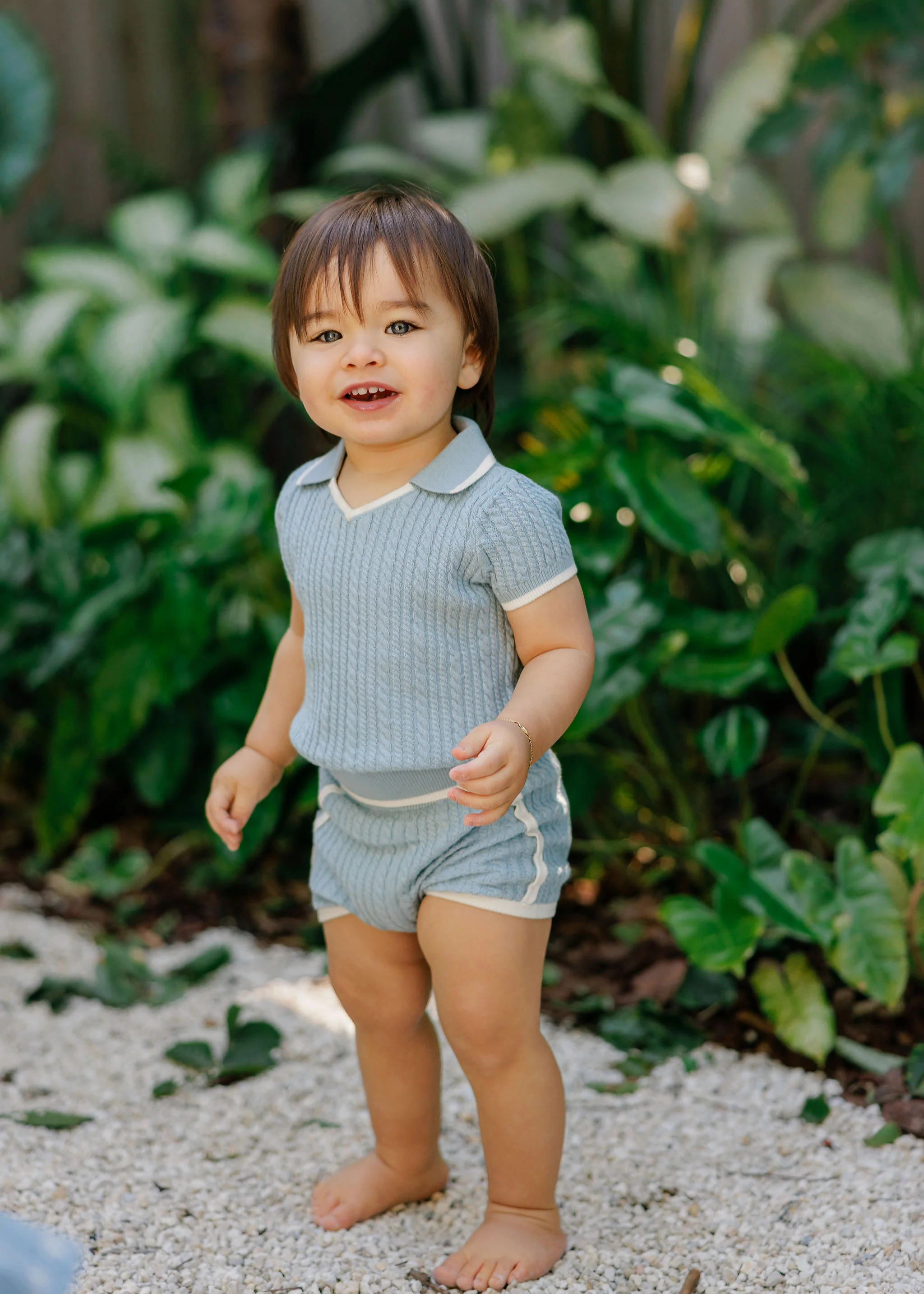 Boys Cable Knit 2 Piece Set – Blue/Ivory – Keepsake Collection - Image 7