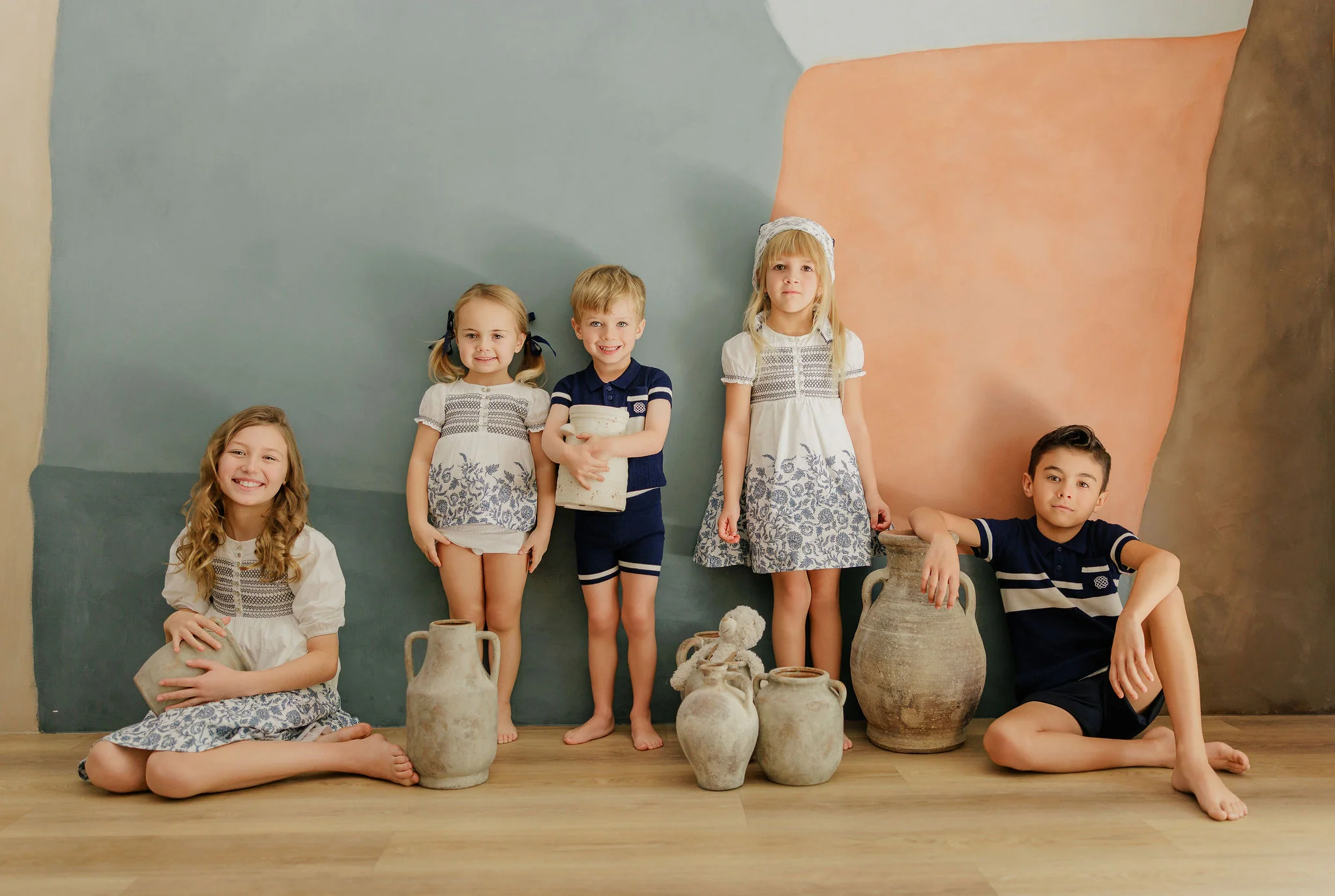Boys Mesh Knit Polo – Navy – Storybook Collection - Image 4