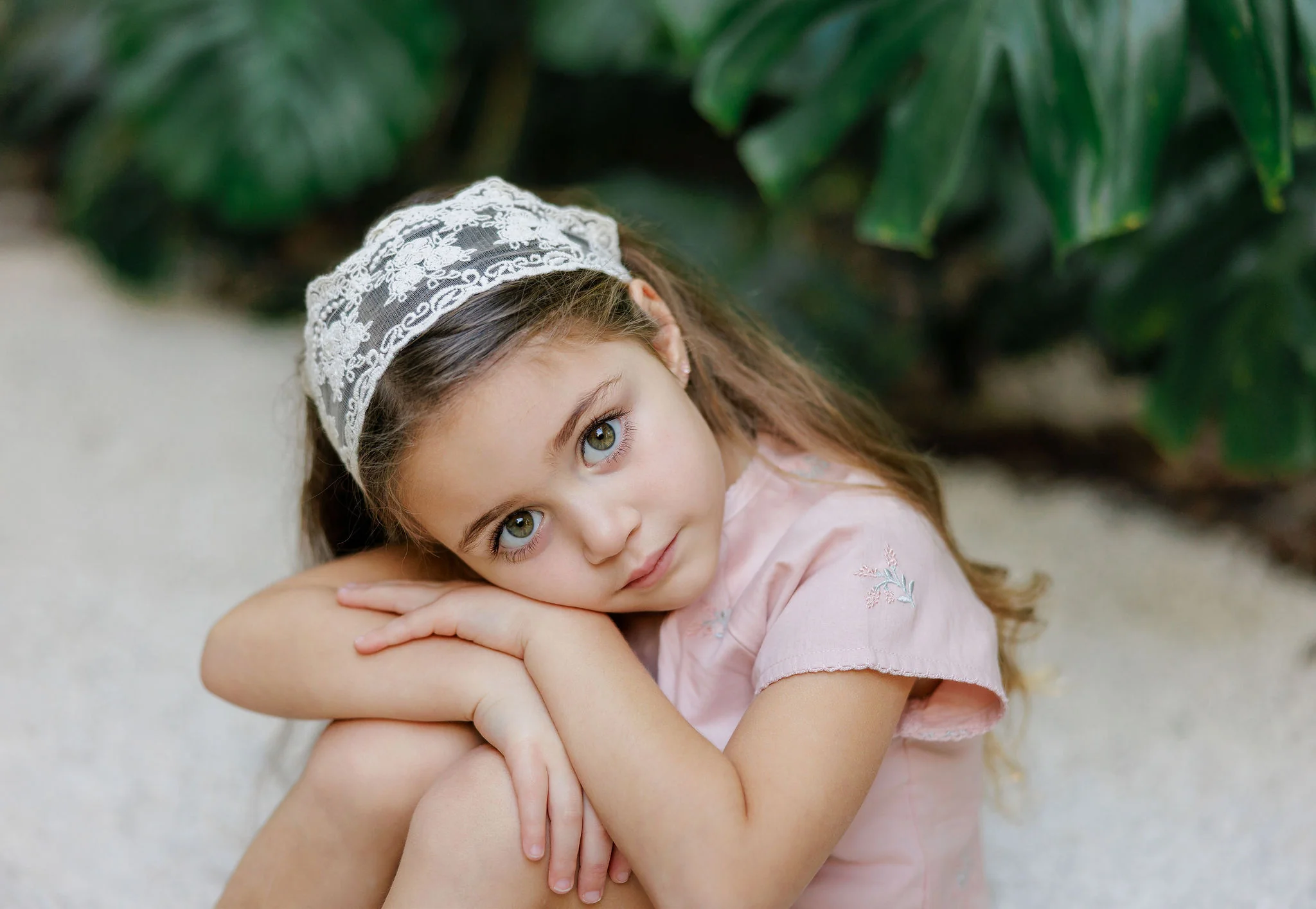 Girls Embroidered Floral 2 Piece Set – Pink – Holland Collection - Image 3