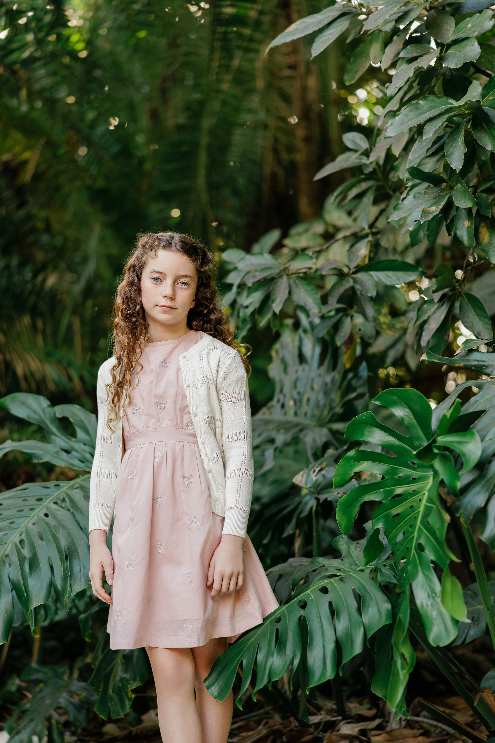 Girls Embroidered Floral Dress – Pink – Holland Collection - Image 4