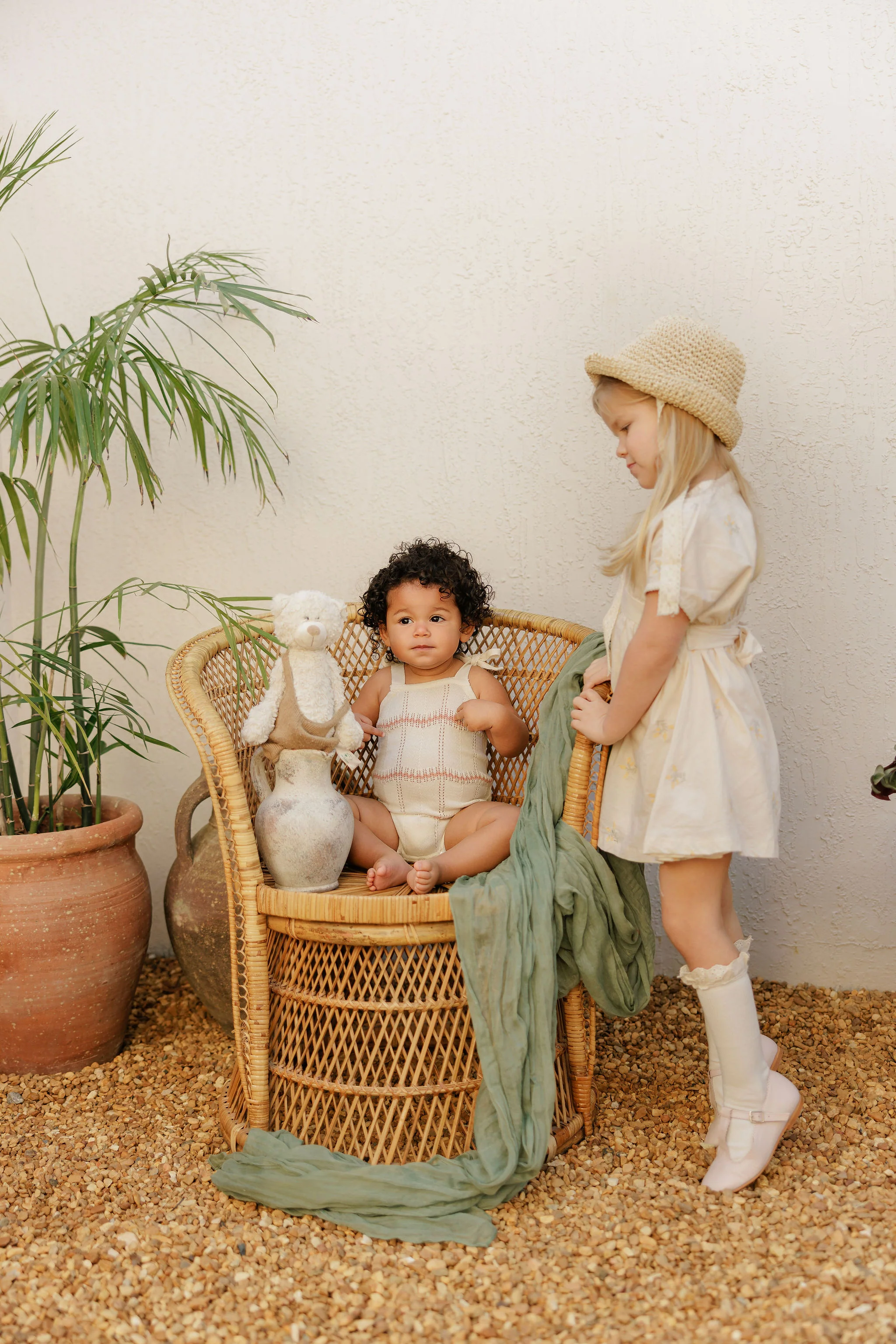 Girls Embroidered Floral Short Sleeve Dress – Ivory – Holland Collection - Image 7