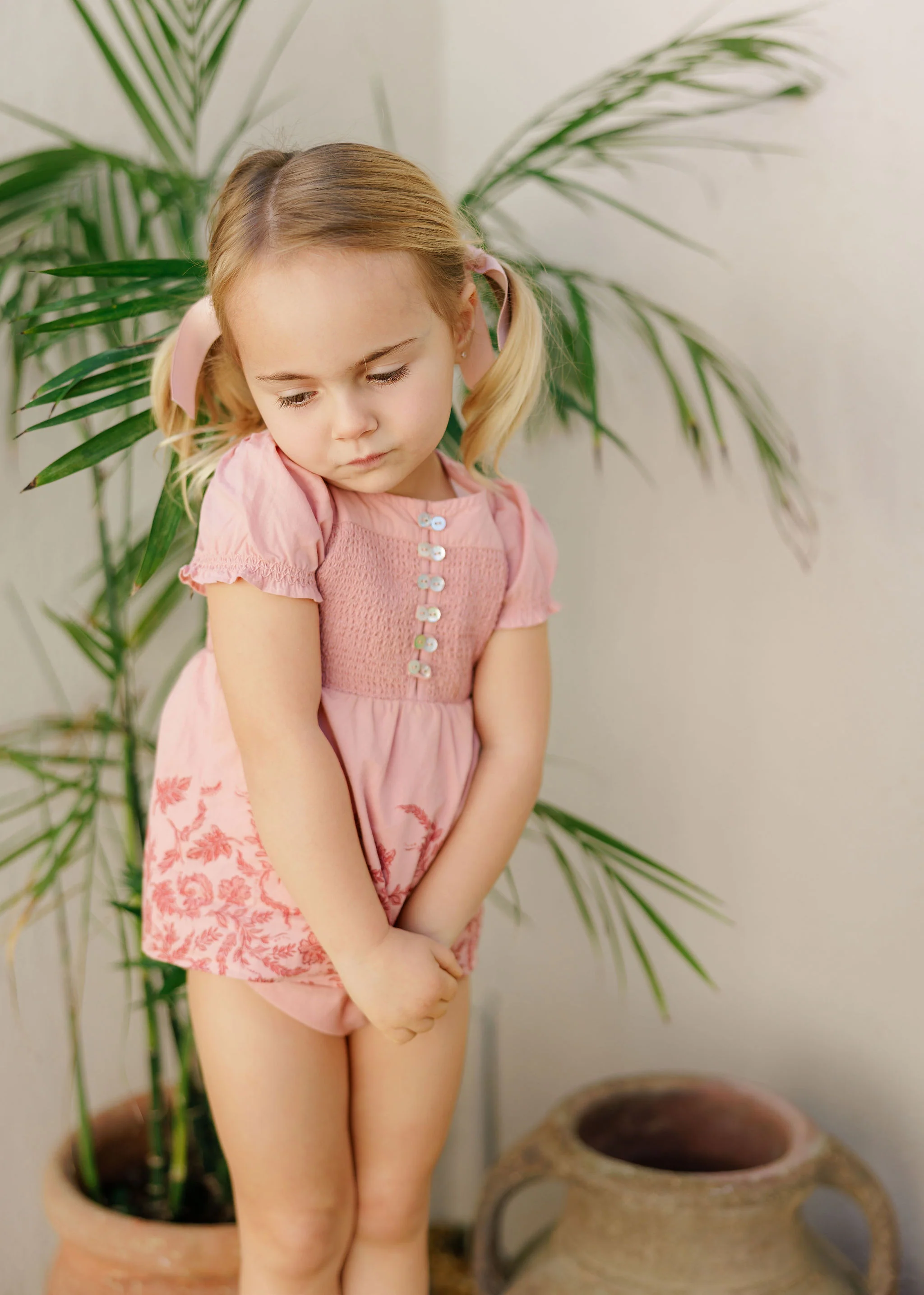 Girls Smocked Floral 2 Piece Set – Pink/Red – Storybook Collection - Image 5