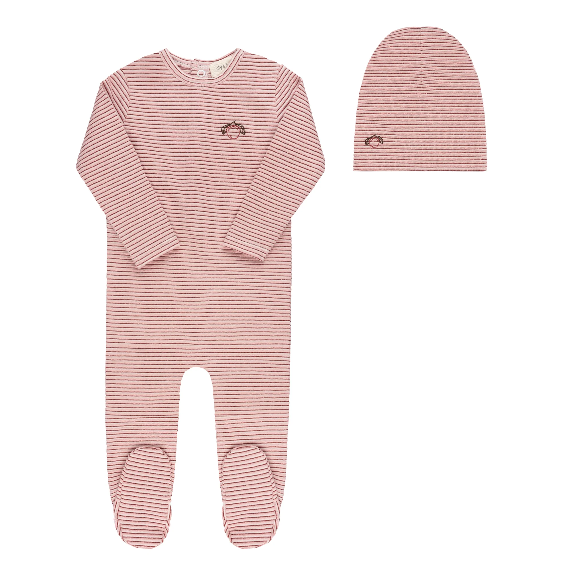 Metallic Stripe Collection - Footie + Beanie