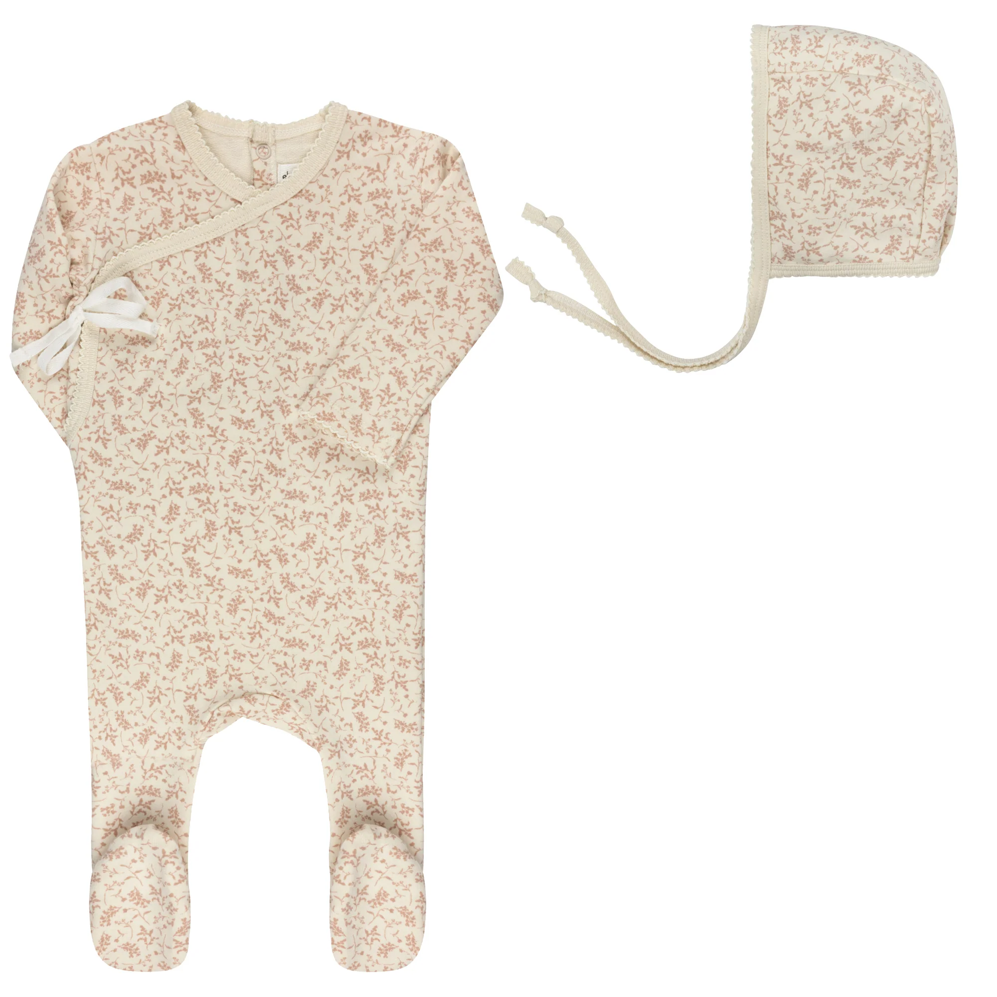 Modal French Terry Vine Collection - Footie + Bonnet