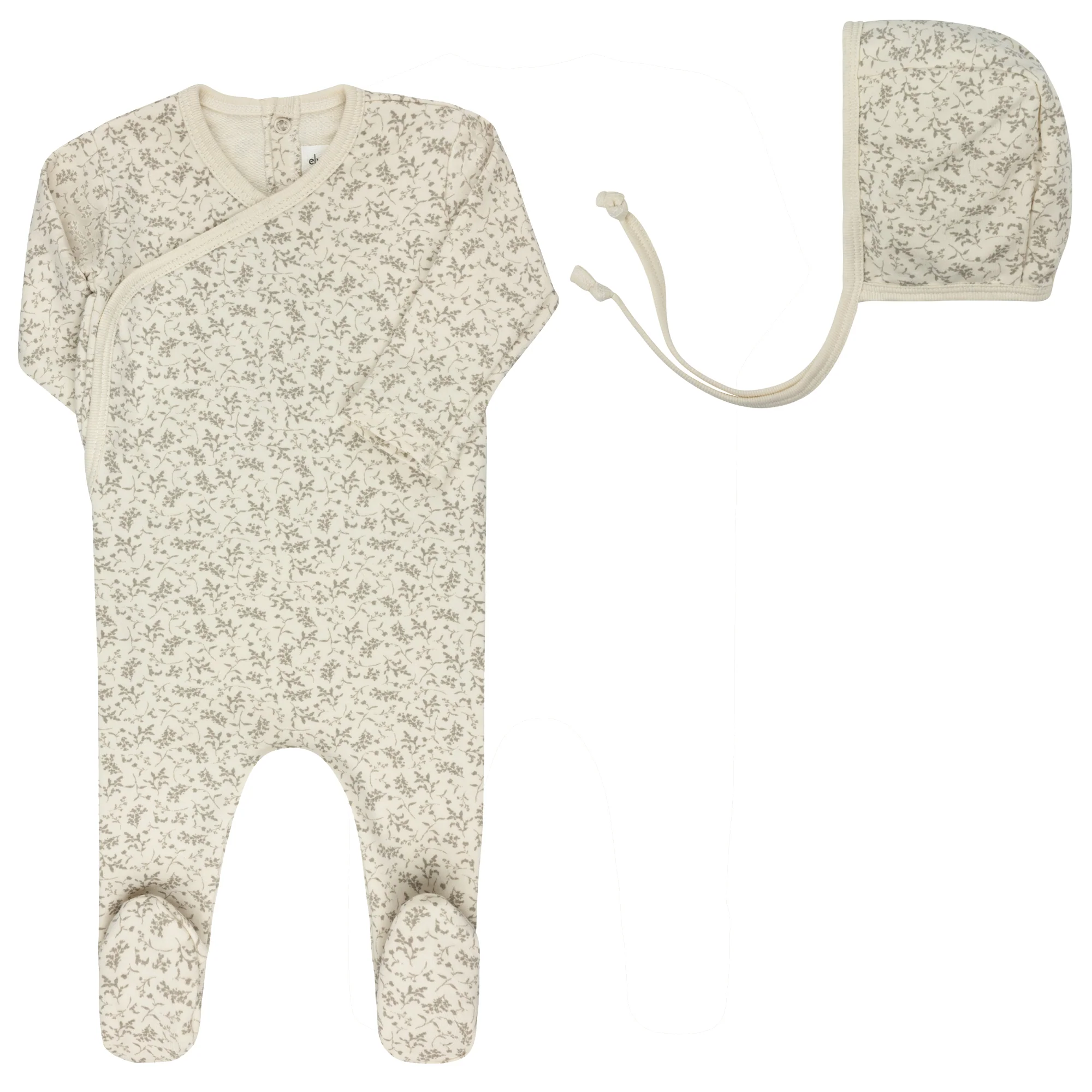 Modal French Terry Vine Collection - Footie + Bonnet