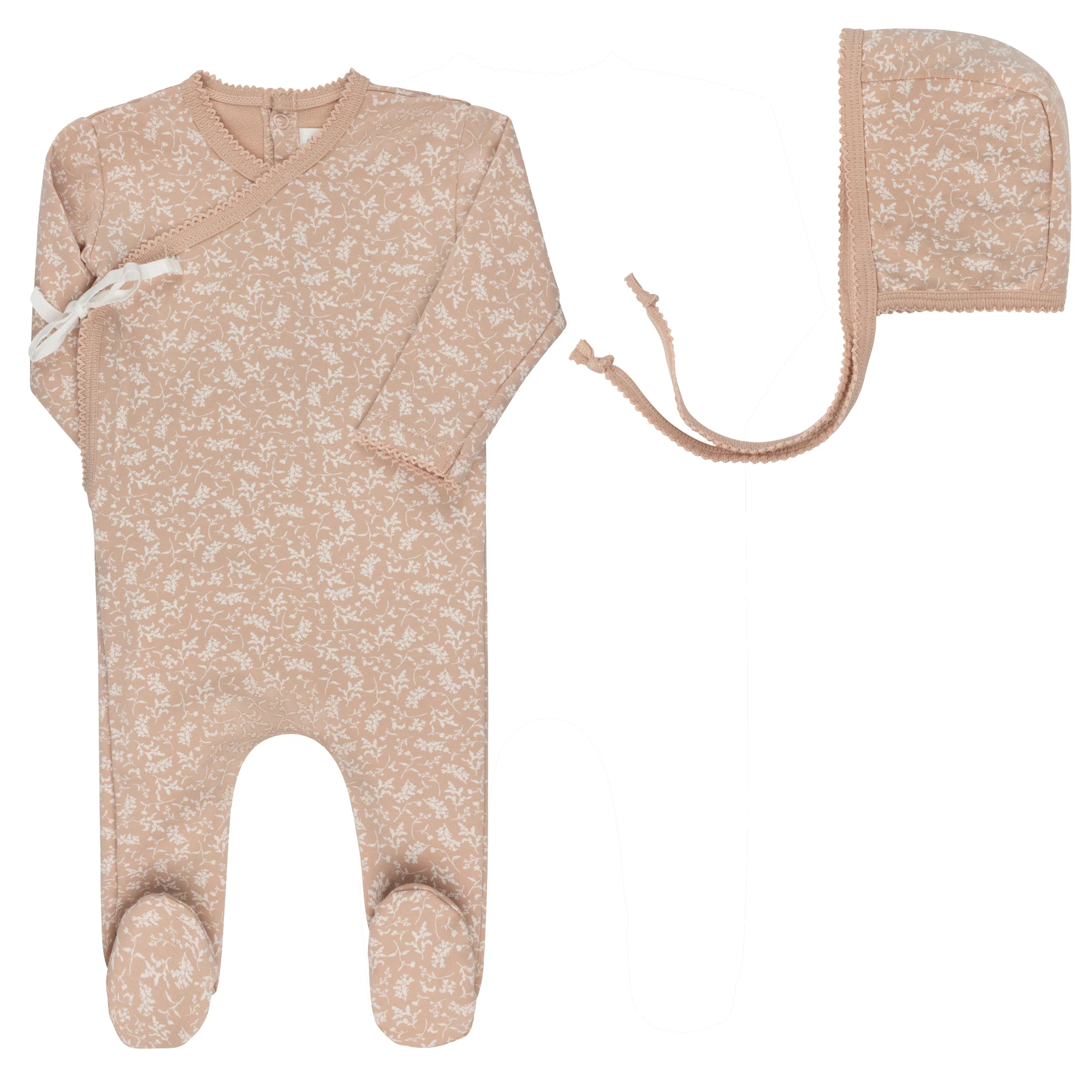 Modal French Terry Vine Collection - Footie + Bonnet