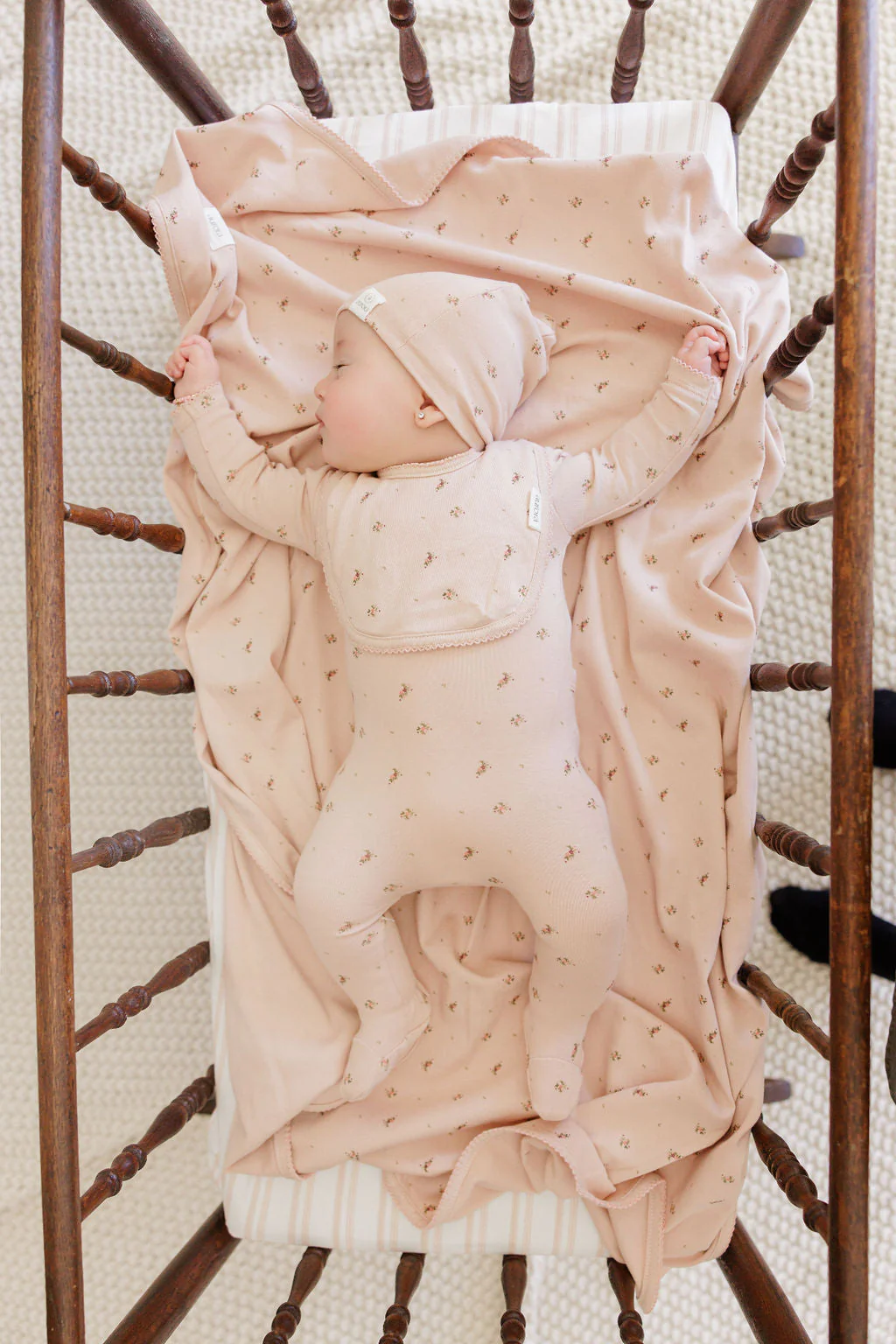Floral Print Muslin Swaddle Blanket - Image 8