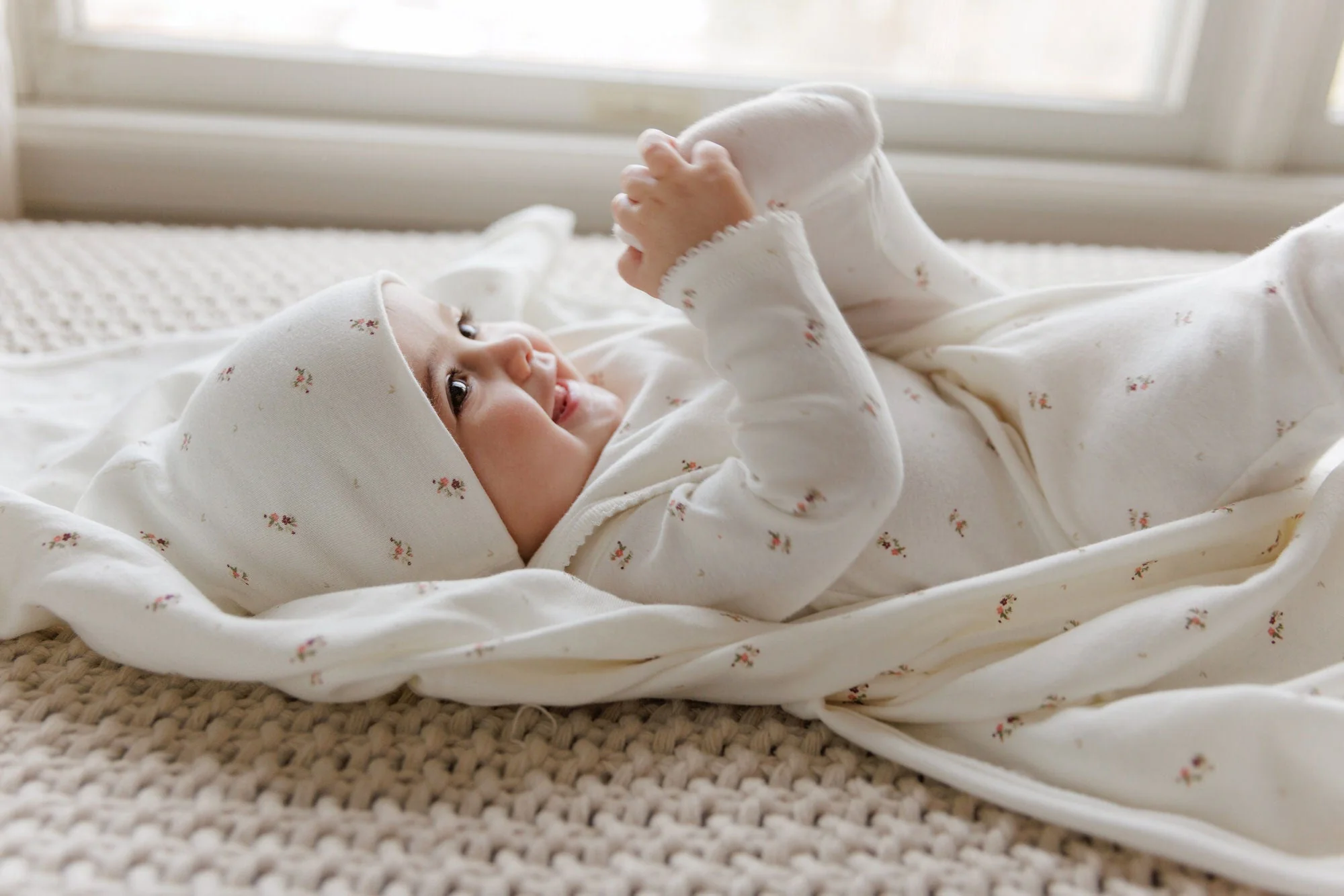 Floral Print Muslin Swaddle Blanket - Image 12
