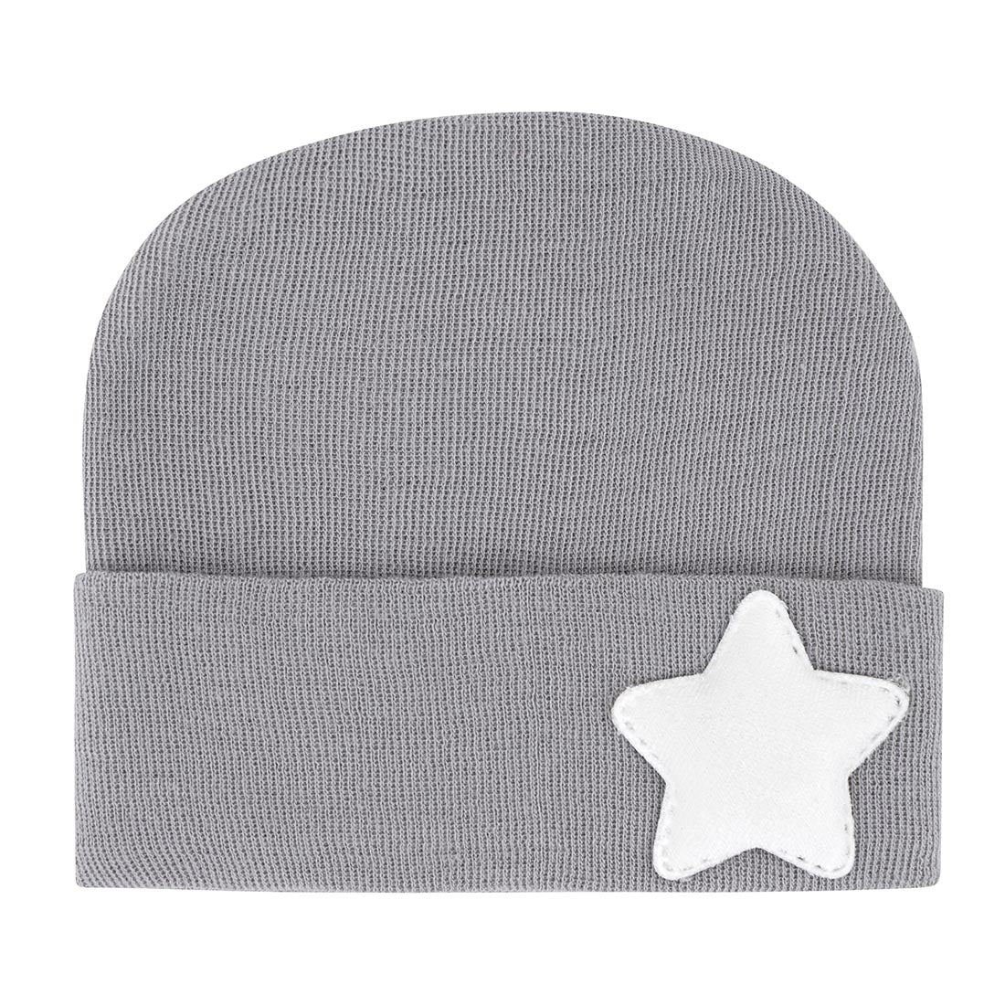 Newborn Hospital Hats - Grey & White - Image 3