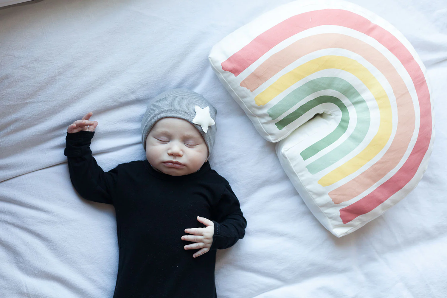 Newborn Hospital Hats - Grey & White - Image 4